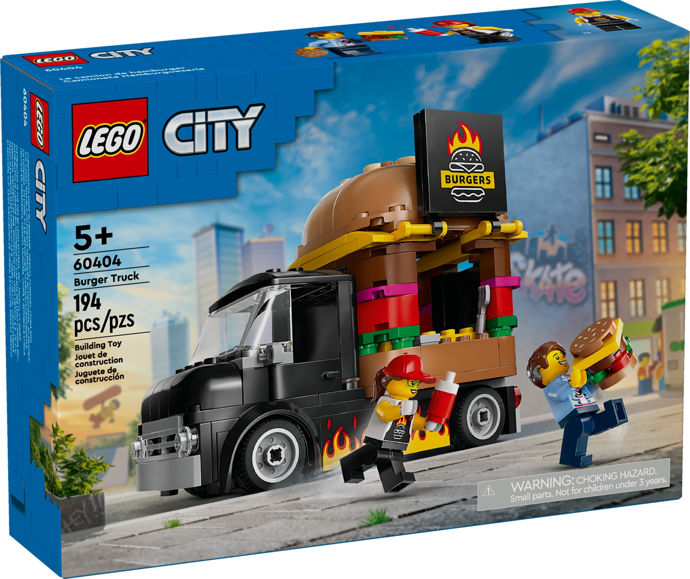 LEGO City Burger Truck Building Set, Creative Kitchen Playset with Vendor Minifigure (194 Pieces) dxfo5