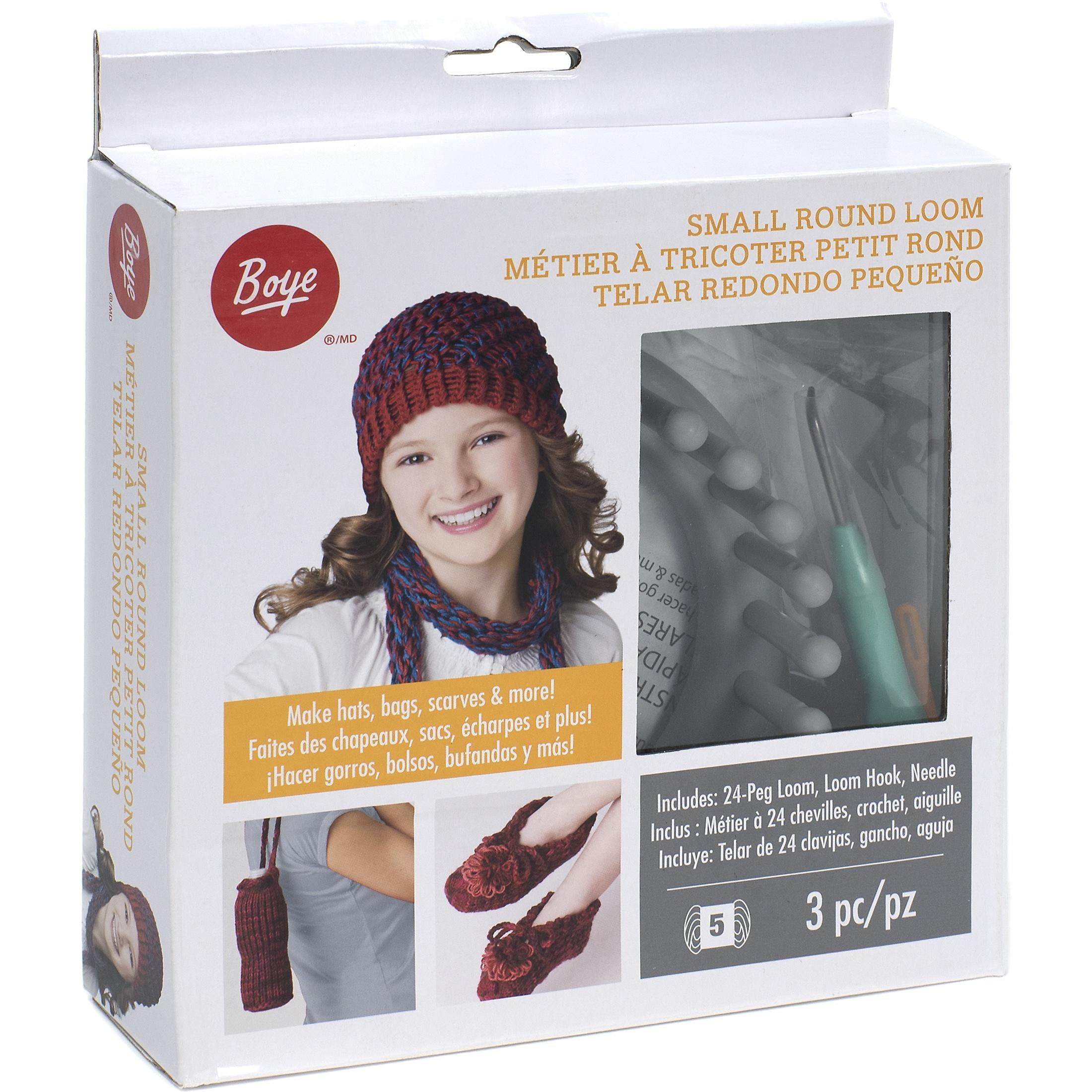 Simplicity Boye Small Round Loom Knitting Set (Grey, 3 Pieces, 5.5 in) 0f8a6
