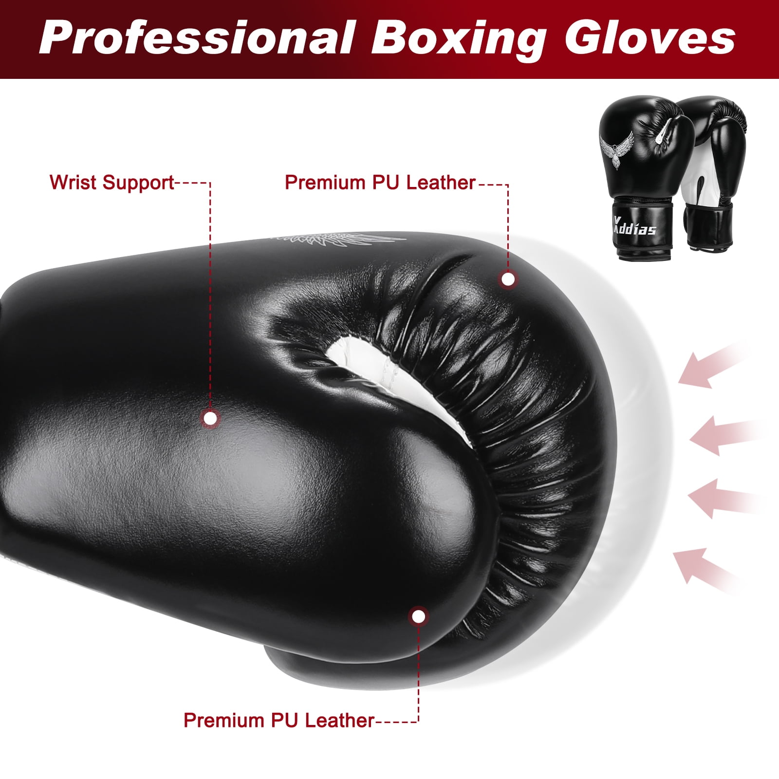 GIKPAL Freestanding Punching Bag with Boxing Gloves, Heavy-Duty Kickboxing Stand for Adults and Teens (Black, 70 in) p9suf