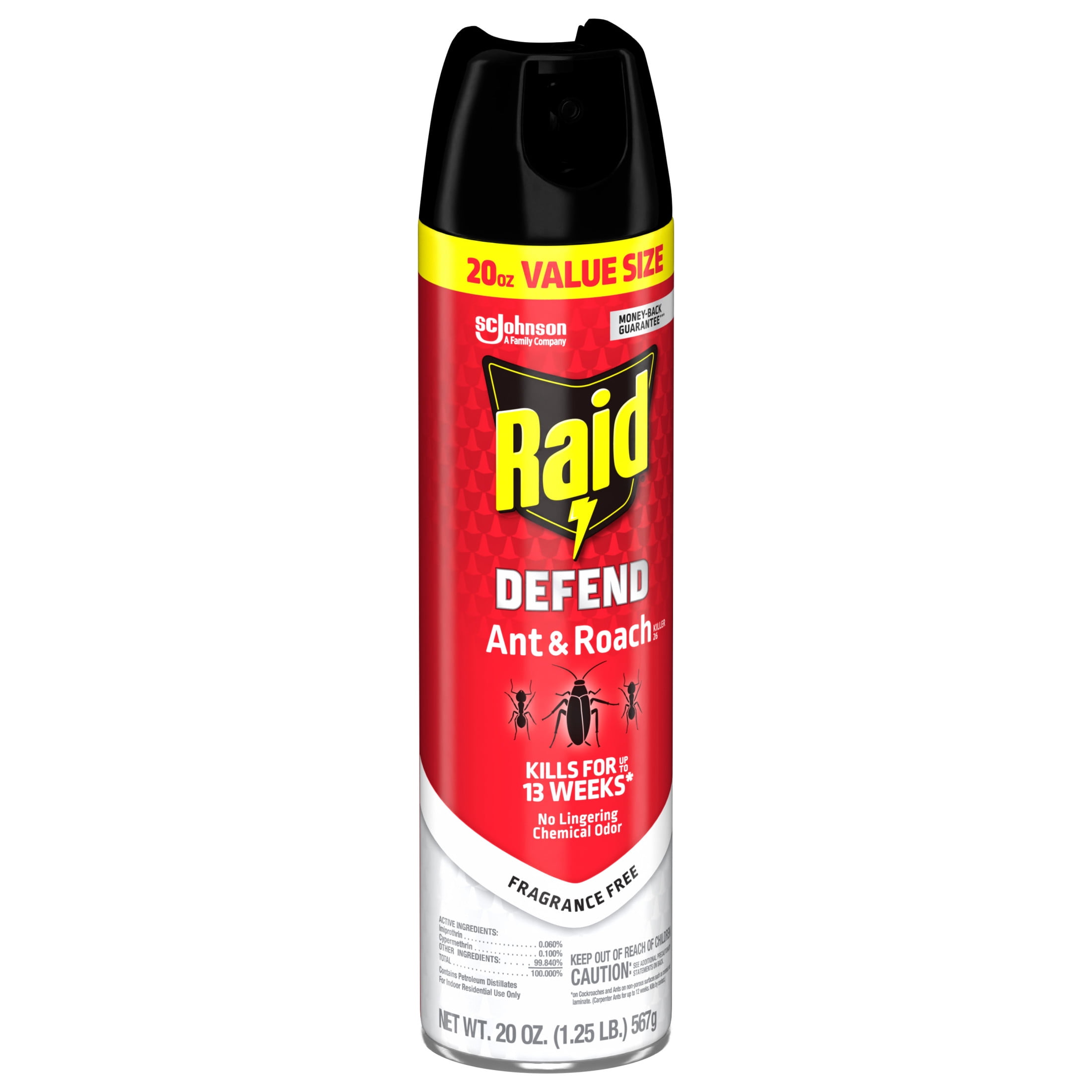 Raid Ant & Roach Killer Indoor Insecticide Spray (Fragrance Free, 20 oz) s92o8