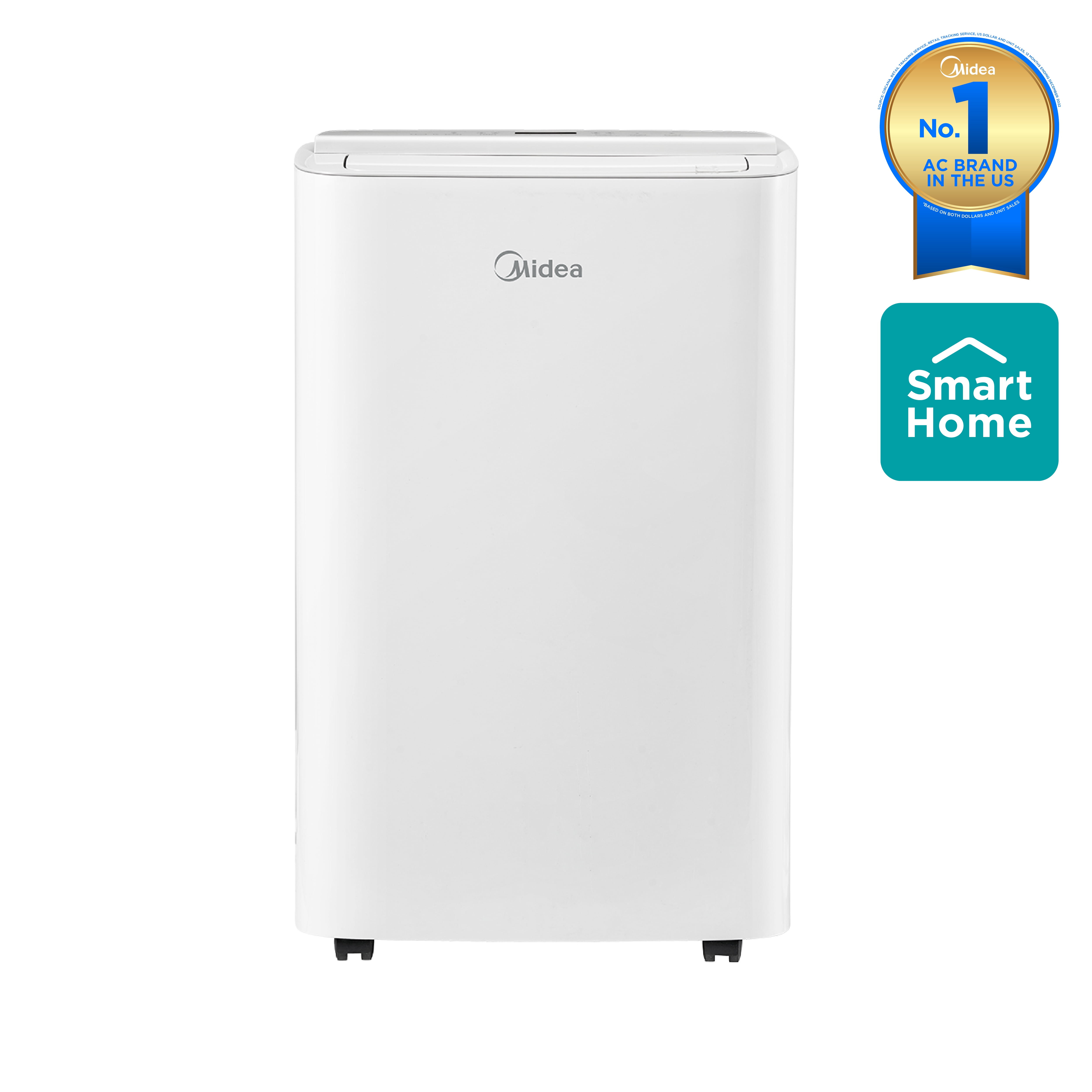 Midea 8,000 BTU SmartCool Portable Air Conditioner with Wi-Fi and Voice Control (White, 350 sq ft) wt46x