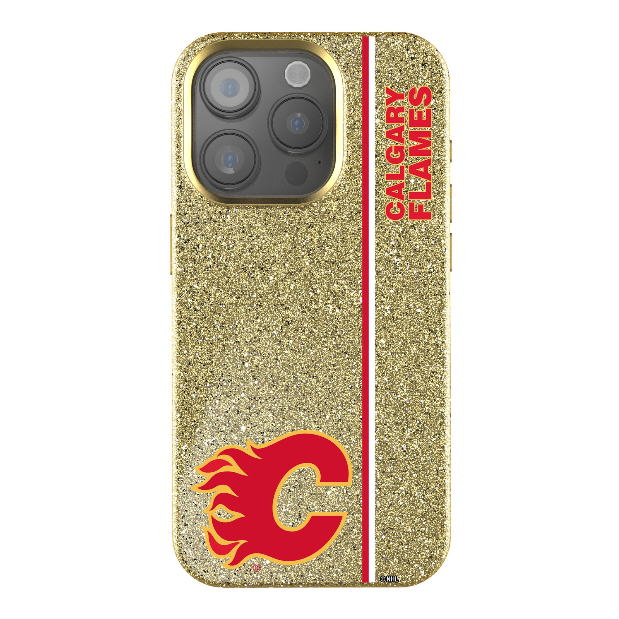 Keyscaper Calgary Flames iPhone Case (Gold, iPhone 14) 0rc6p