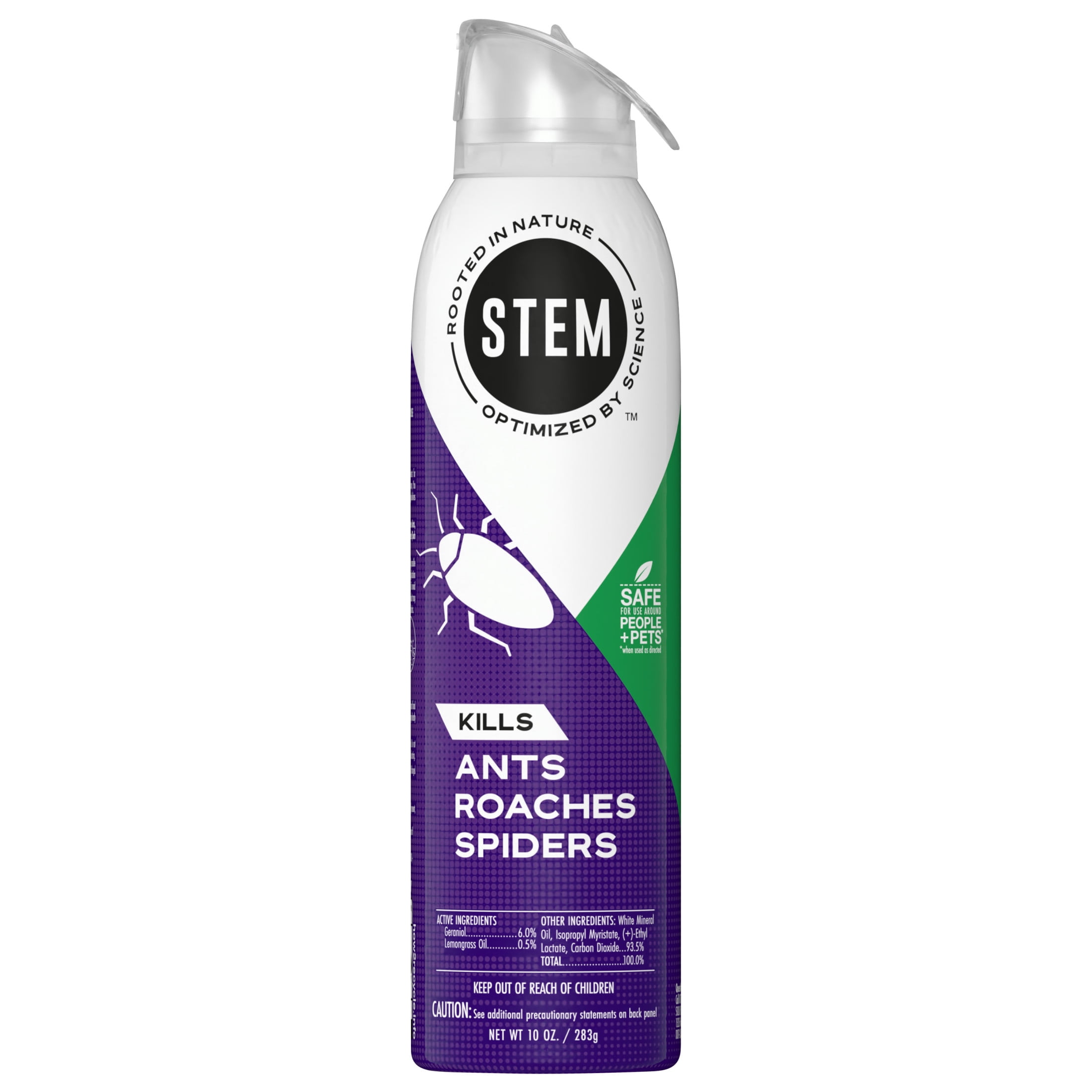 STEM Insect Killer for Ants, Roaches, and Spiders, Plant-Based Indoor and Outdoor Bug Spray (10 oz) 4kcm8