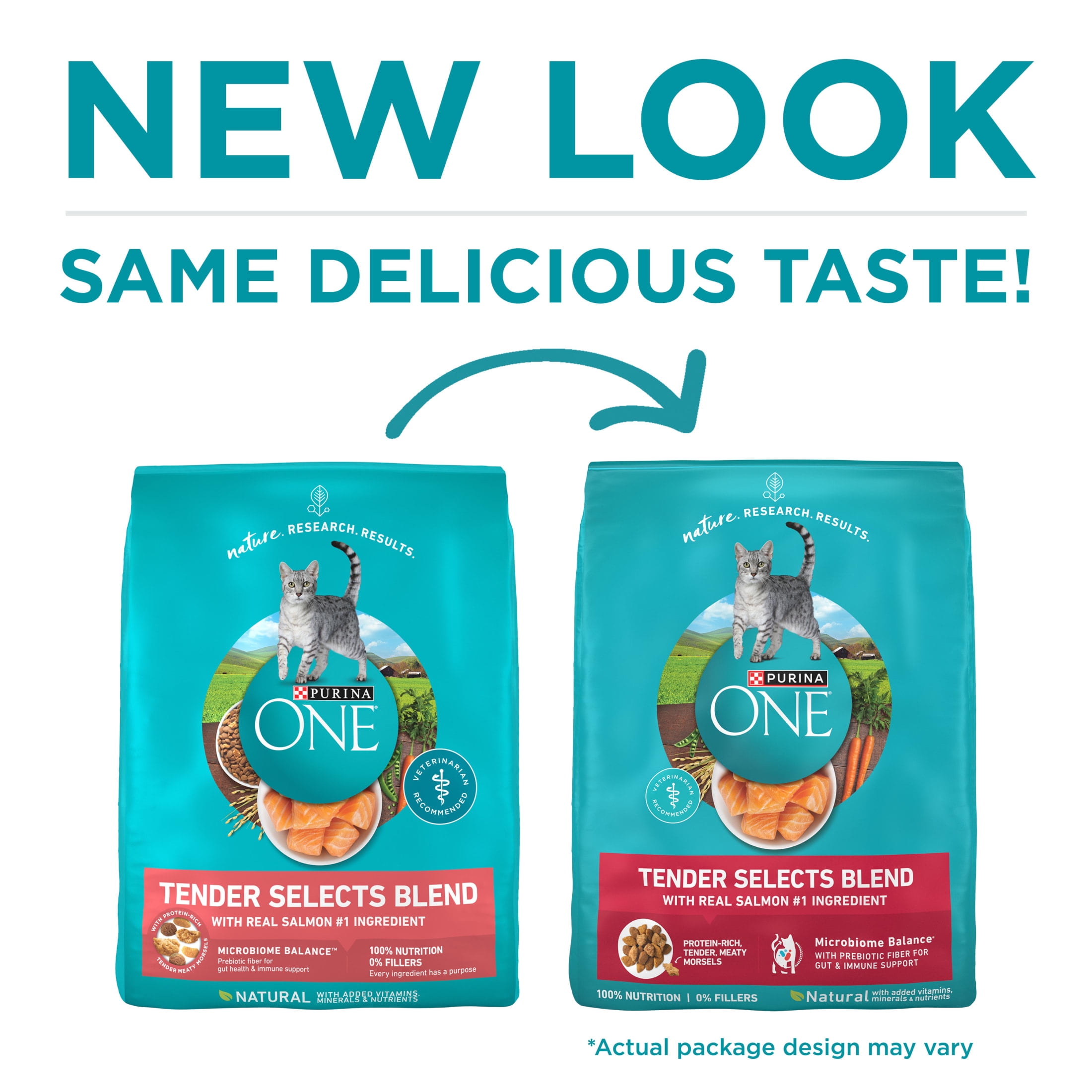 Purina ONE Tender Select Blends Dry Cat Food, Real Salmon Recipe (16 lb) 85u50
