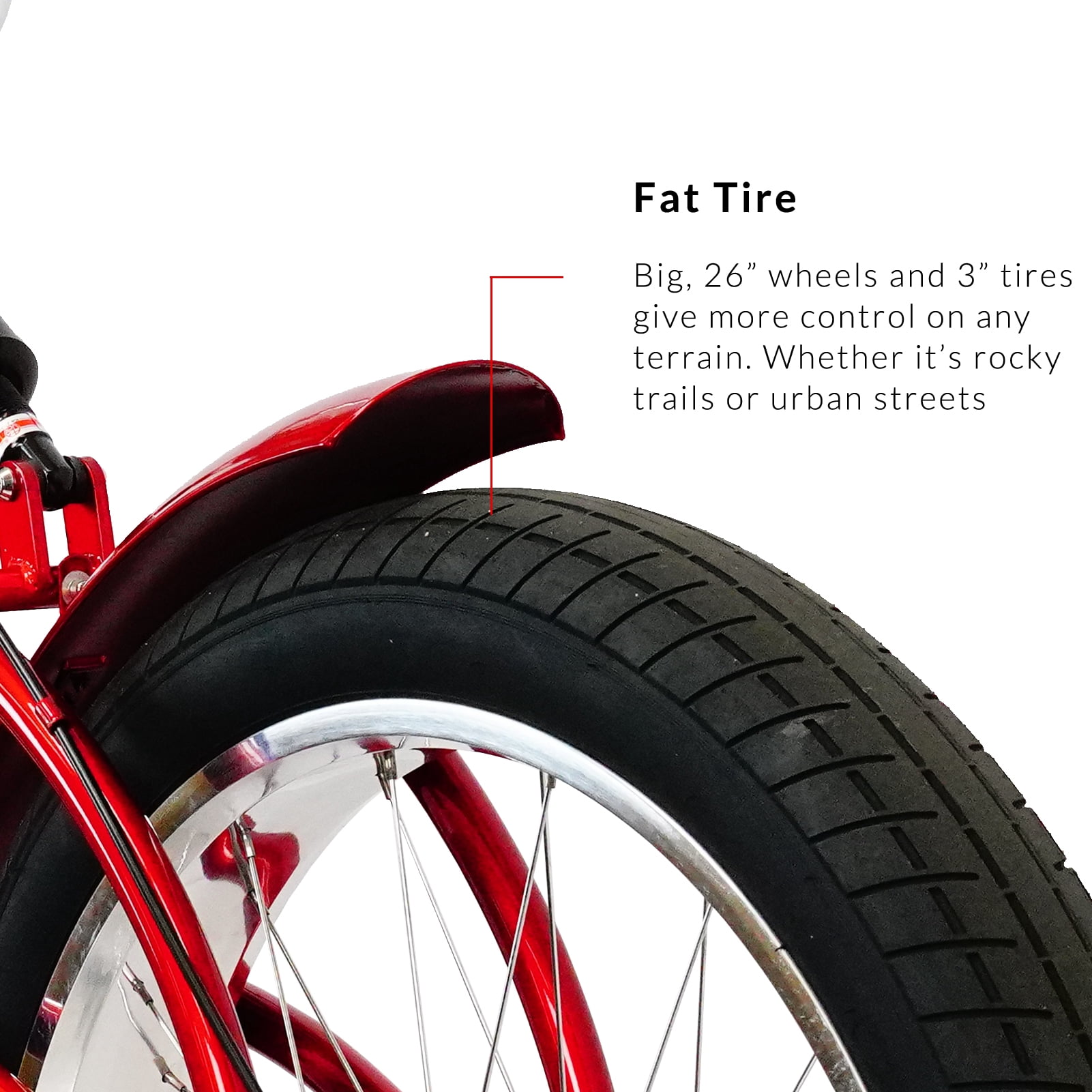 Tracer Bikes Leopard 3i Pro Chopper Stretch Cruiser Bike (Red, 26 in) xhln5