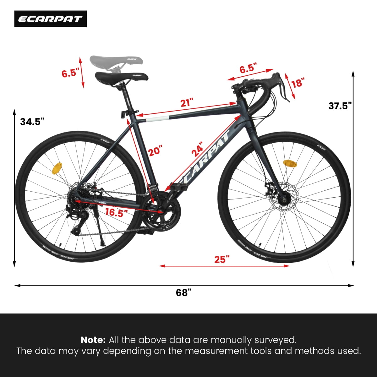 A28320R Road Bike, Lightweight Aluminum Frame, 16-Speed Disc Brake Bicycle (White, 700c x 28 in) m4gdp