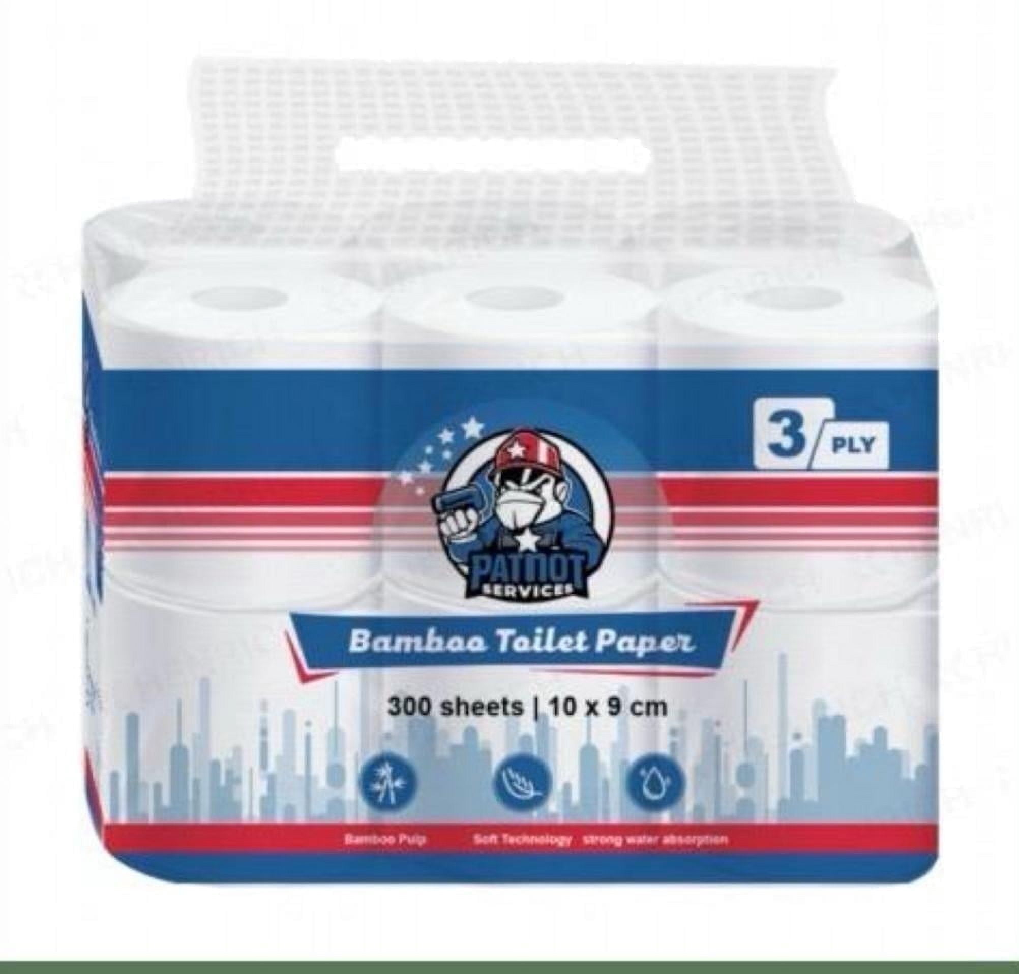 Patnot Premium Bamboo Toilet Paper (White, 12 Rolls) qev13