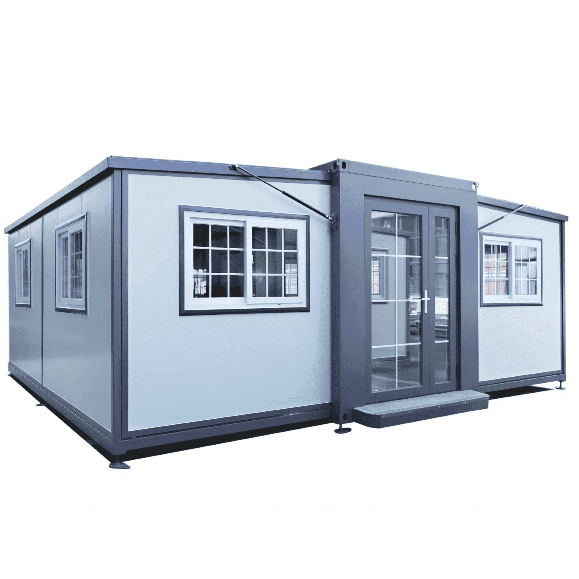DuraYu Expandable Prefab Tiny House, Portable Modular Home Kit with Bedroom and Bathroom (White, 13x20 ft) xd90j