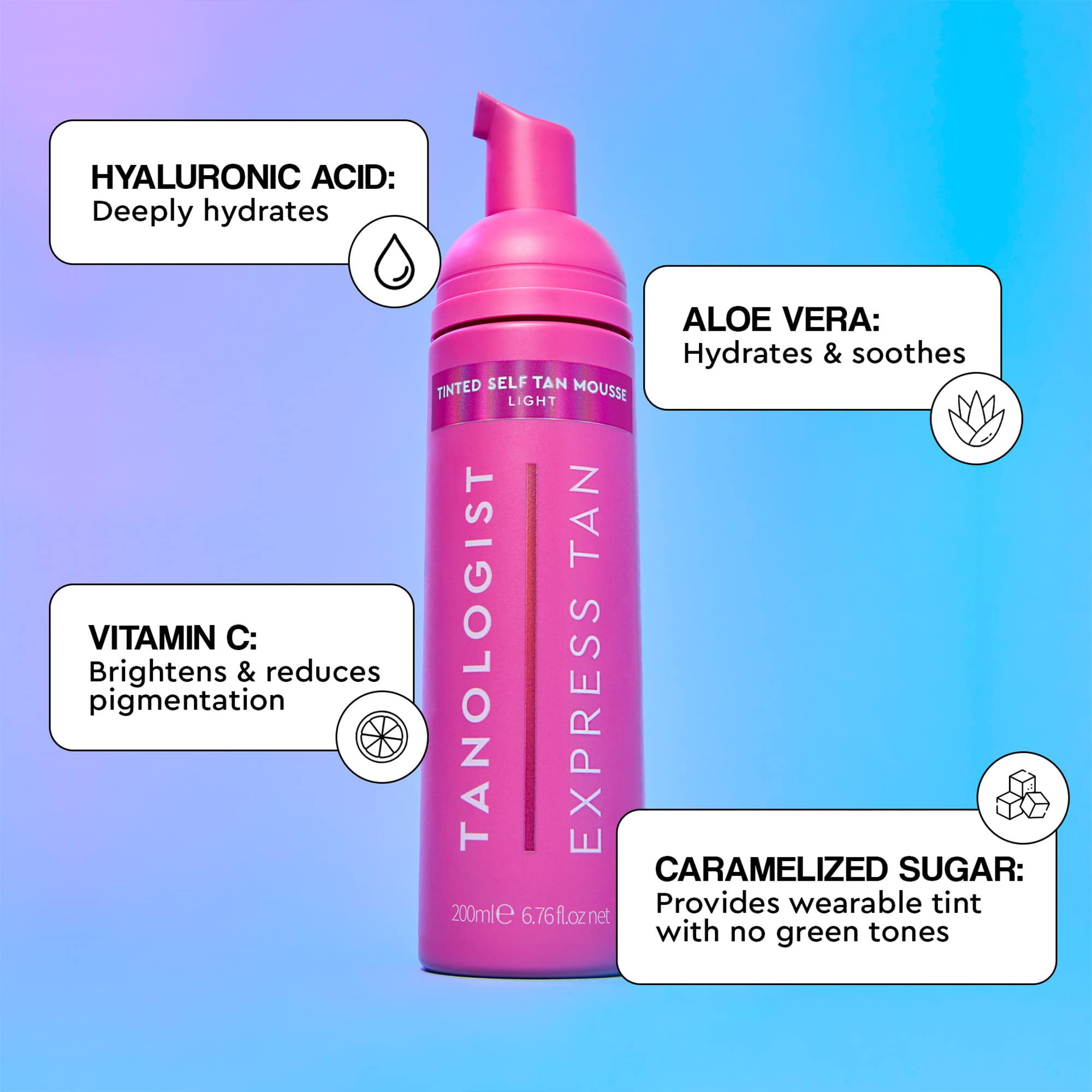 Tanologist Tinted Self-Tan Mousse (Light, 6.76 fl oz) q4b9z