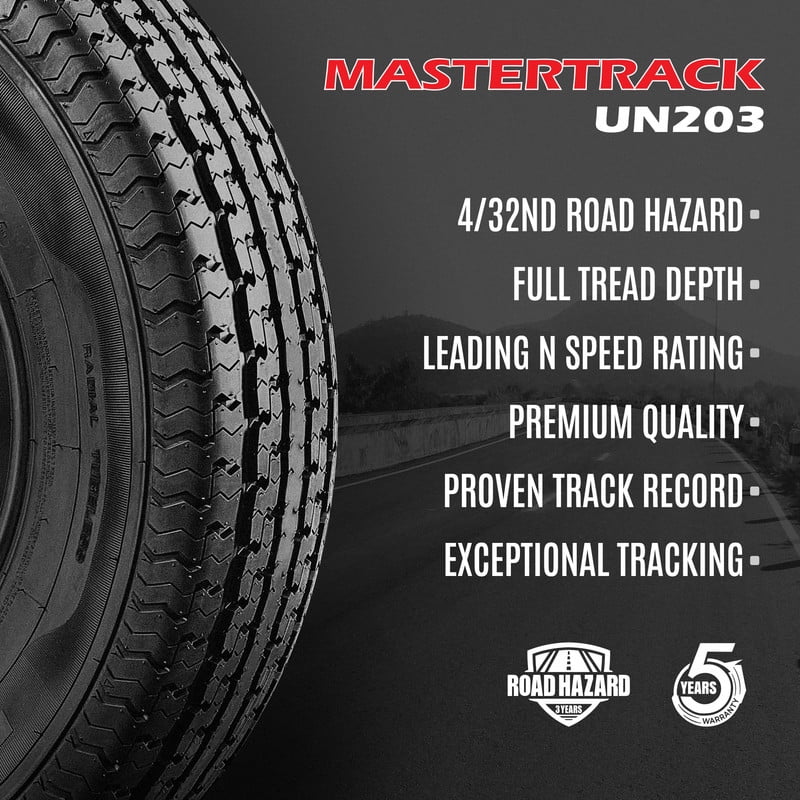 Mastertrack UN203 All Season Trailer Tire (ST205/75R14, 10PR, 109/104N) ew8bw