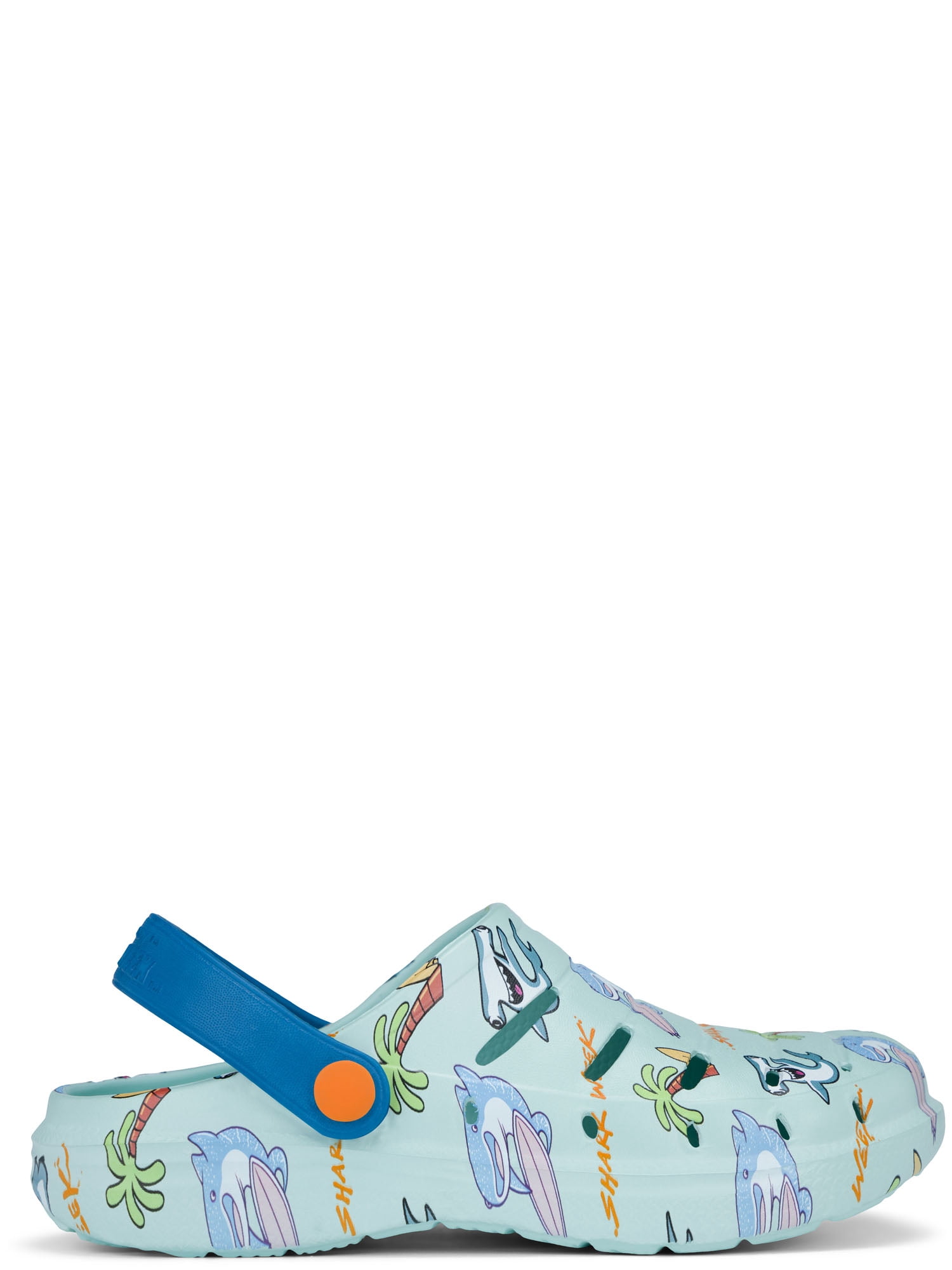 Rugged Shark Boys Shark Week EVA Clogs Lightweight Water Shoes (Blue, 13 Little Kid) 0s049