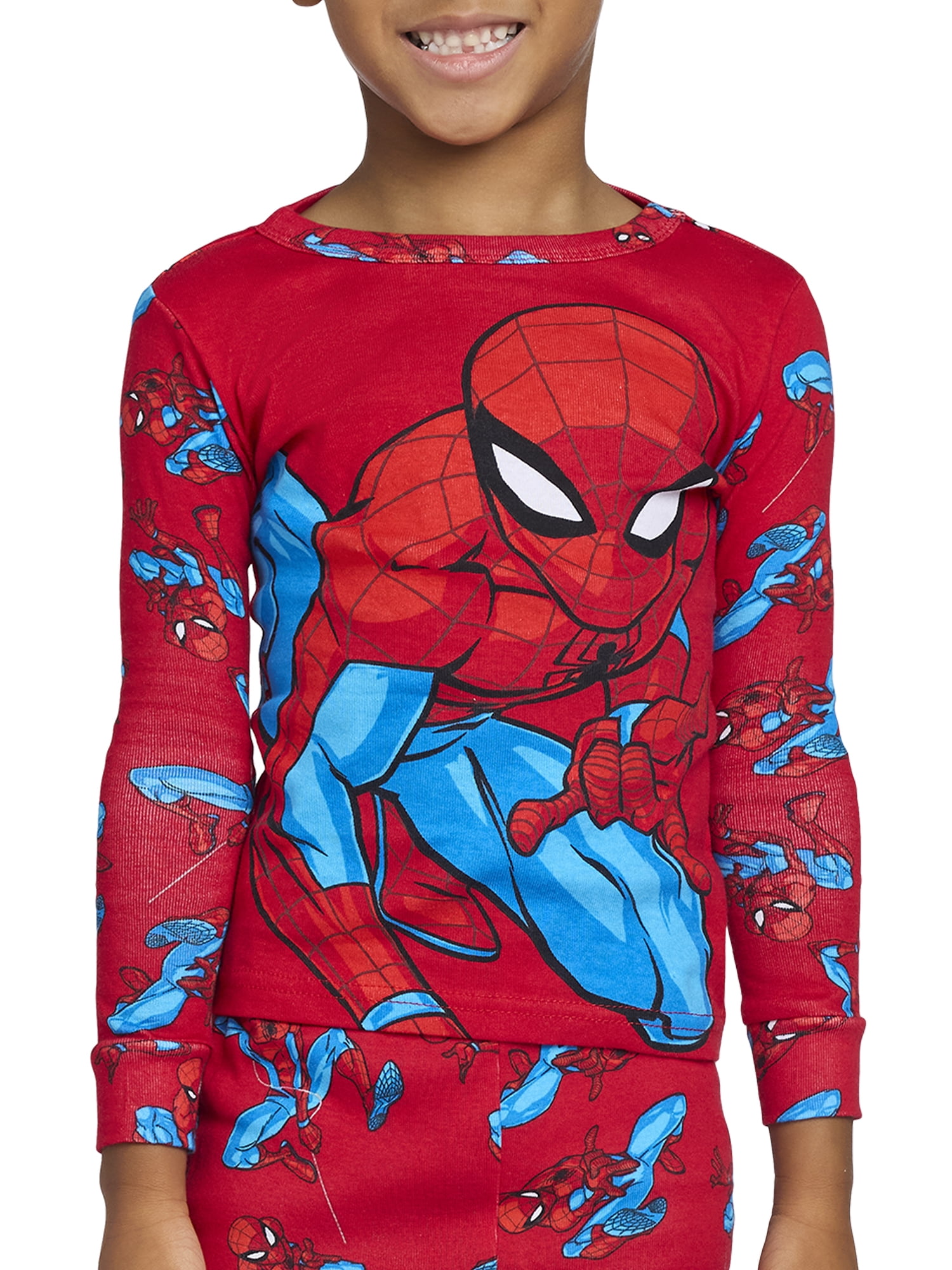 Spider-Man Toddler Long Sleeve Pajama Set (Red, 2T) 9vn84