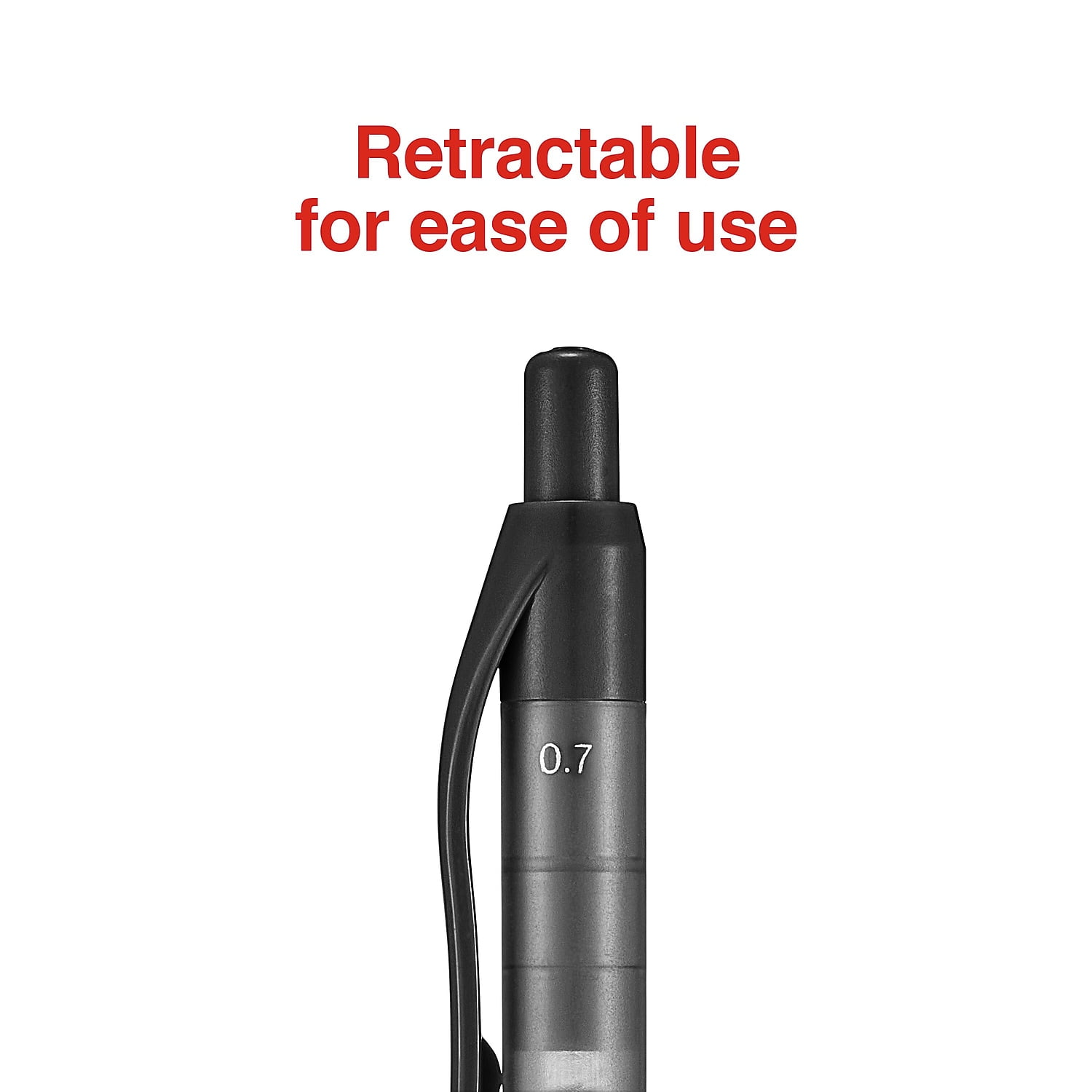 Staples Aura Gel Retractable Pens, Smooth Writing Medium Point, Black Ink (12 Pack) v33zq