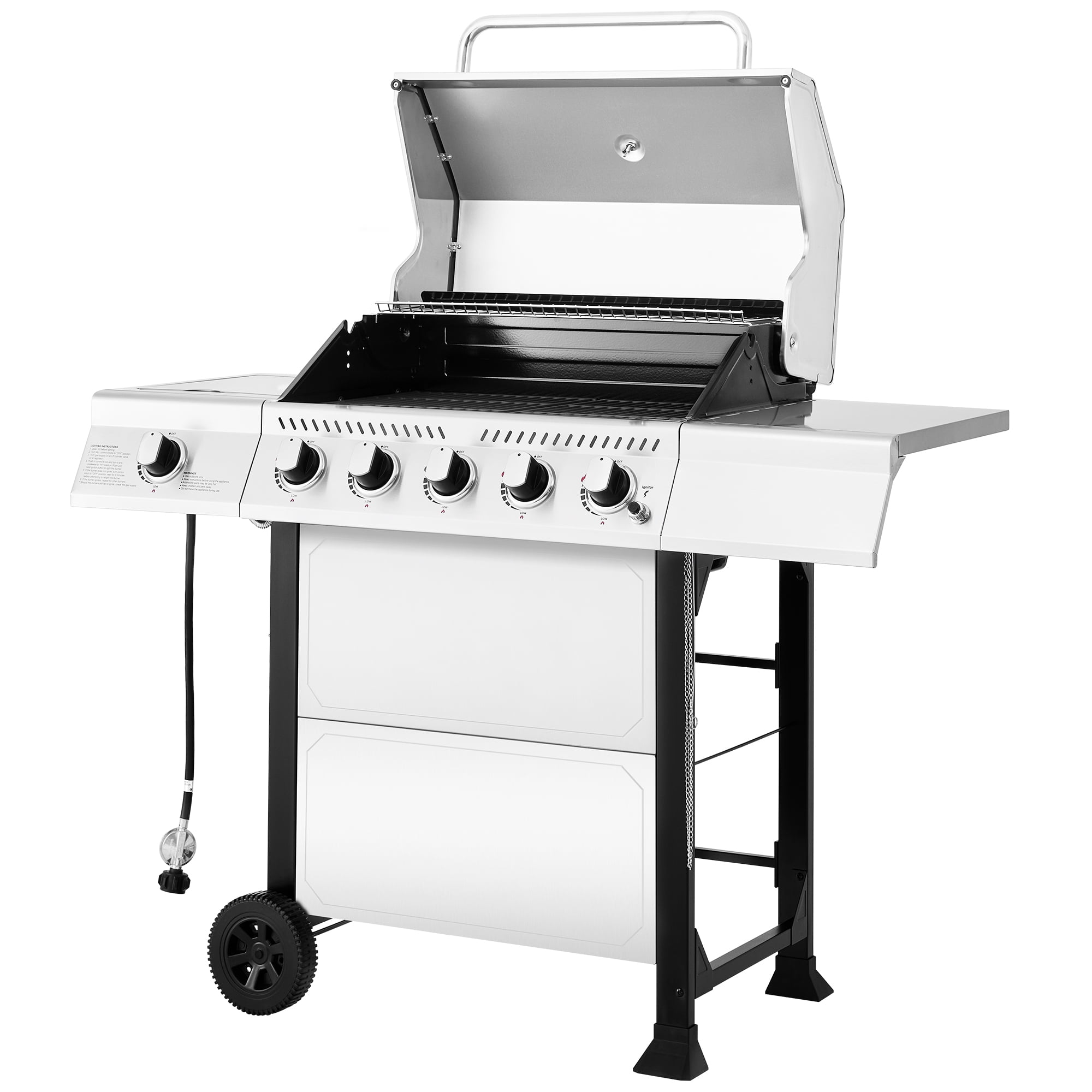 Royal Gourmet GA5401T 5-Burner Liquid Propane Gas Grill with Side Burner (Silver, 632 sq. in.) 8cci9