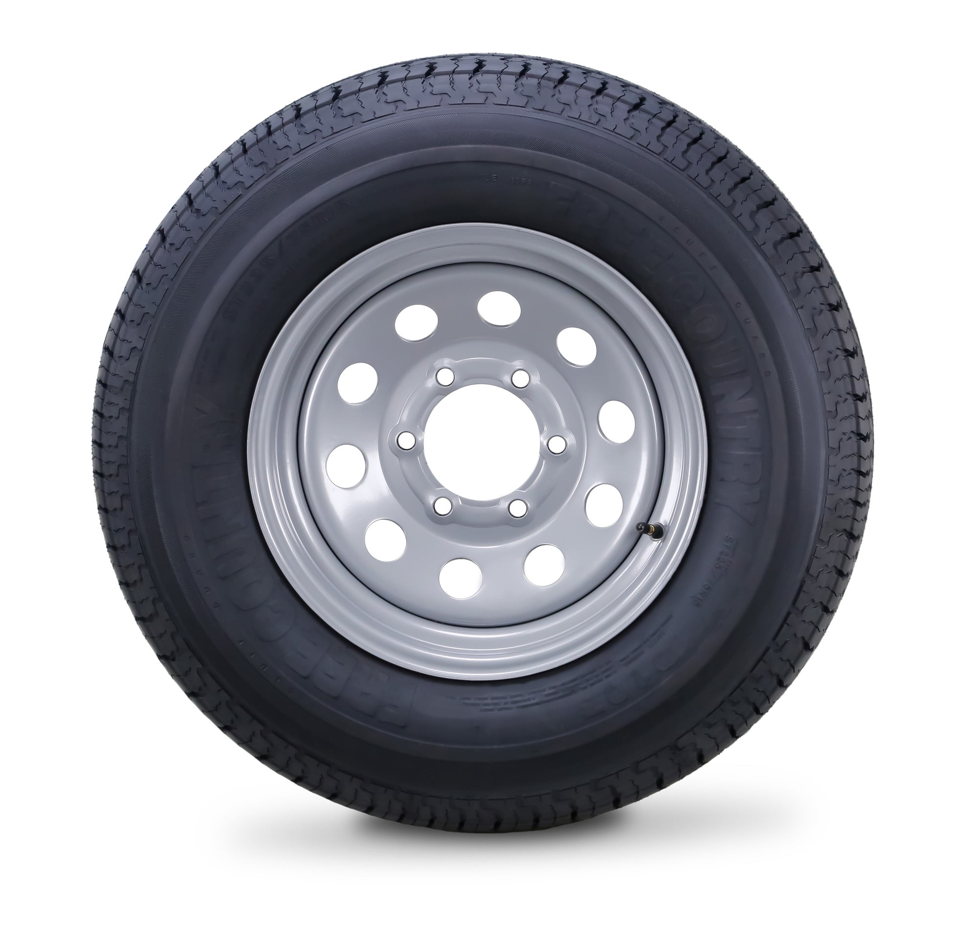 Free Country Trailer Tire and Wheel Assembly (ST225/75R15, 10-Ply, 6 Lug on 5.5 in PCD, Silver) fgwwn