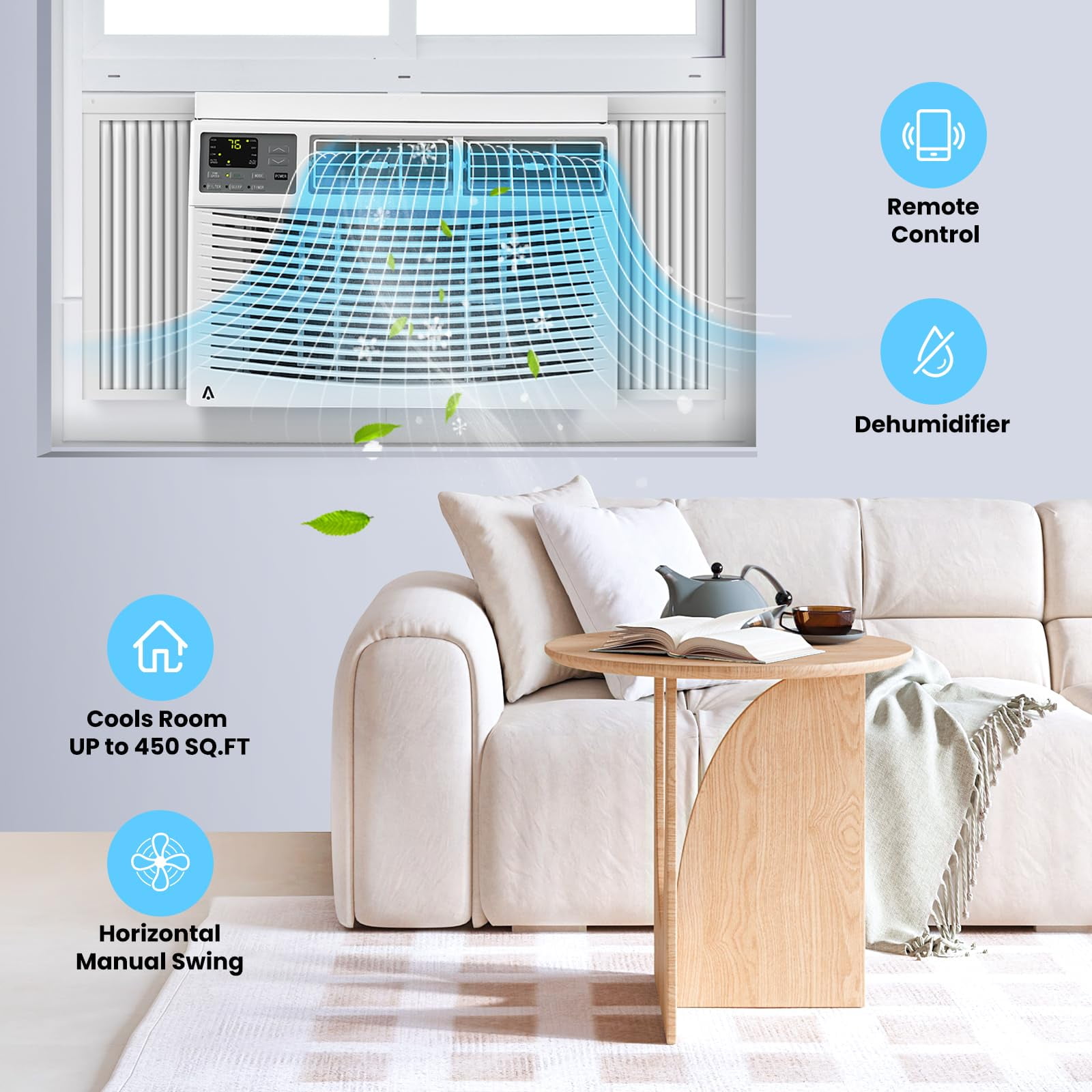 Sunflower Home Decor 10000 BTU Window Air Conditioner (White, 450 Sq. Ft) syho4