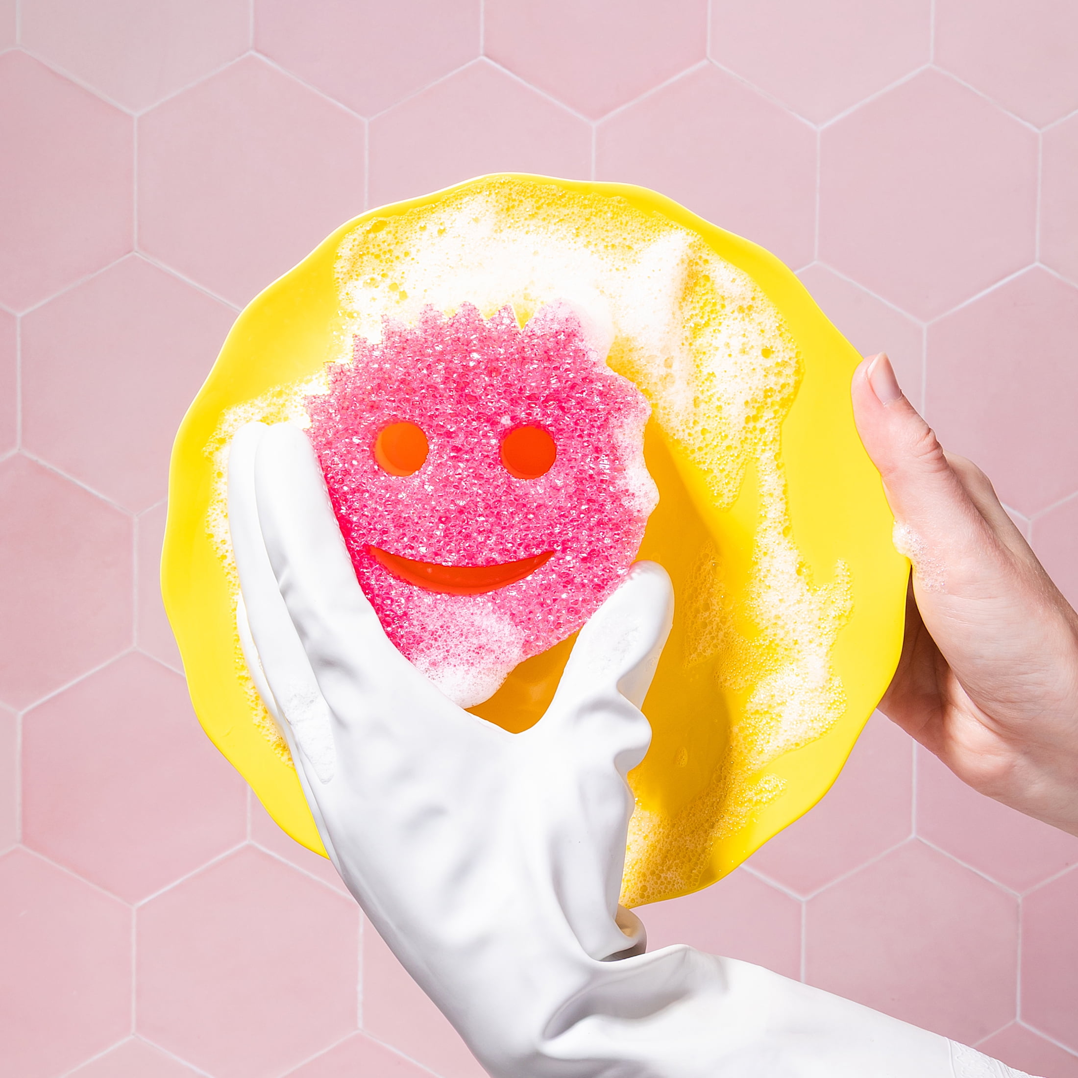 Scrub Daddy Scrub Mommy Dual-Sided Scratch-Free Cleaning Sponge (Pink, 1-Pack) m9qrx