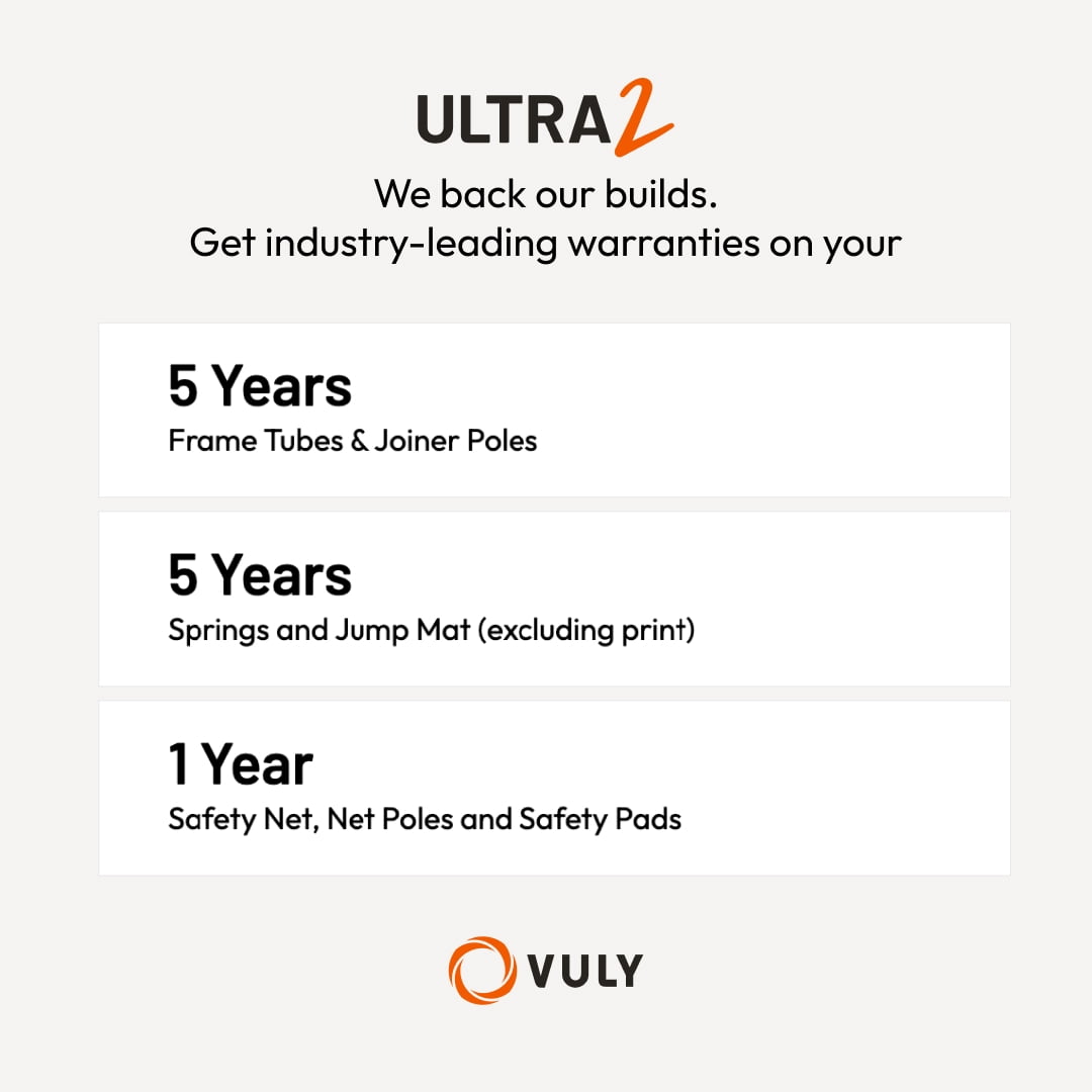 Vuly Ultra 2 Round Trampoline with Safety Enclosure (Large, 13 ft) qqqiz