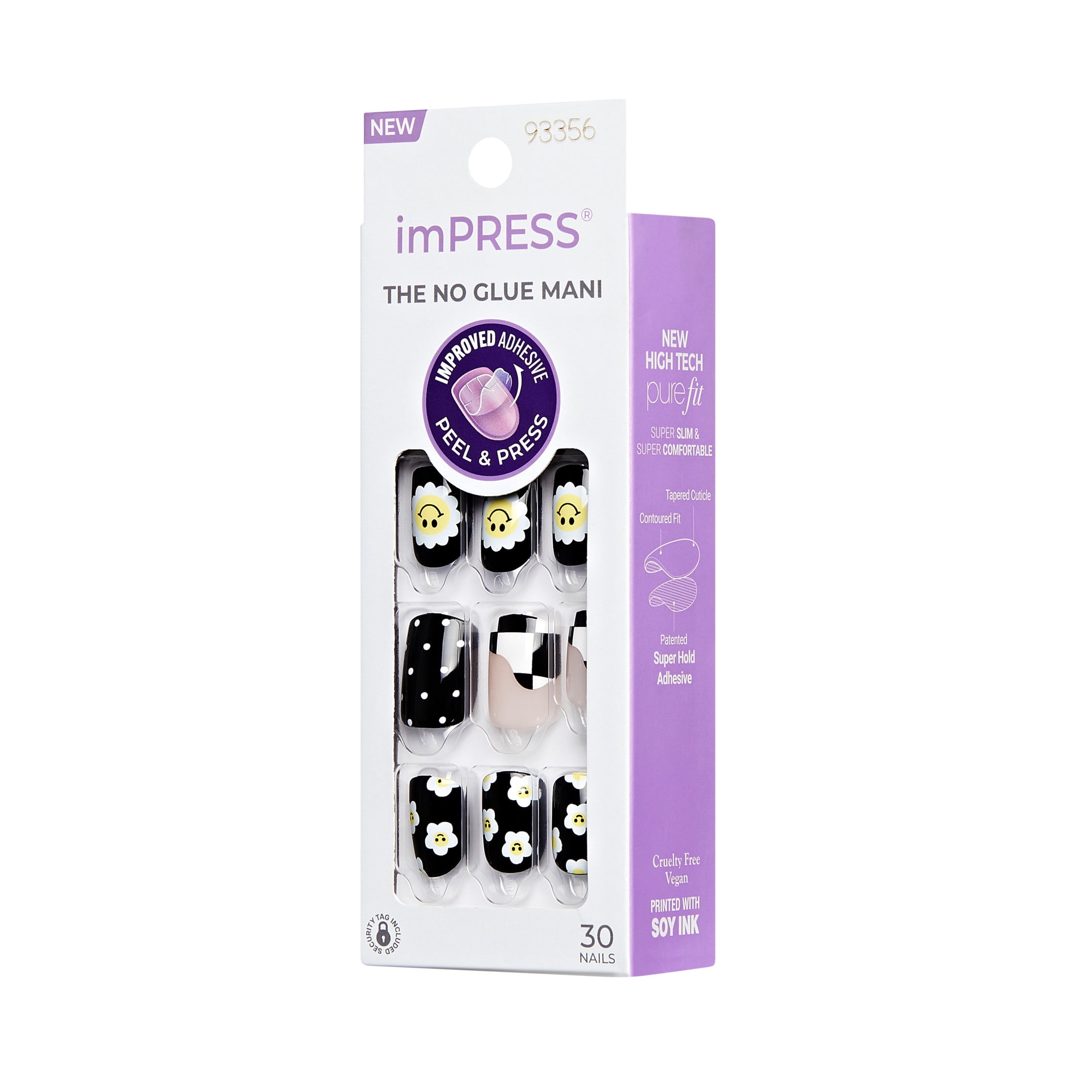 KISS imPRESS Press-On Manicure Nails (Pandora, Short Squoval, 30 Count) 3il4j