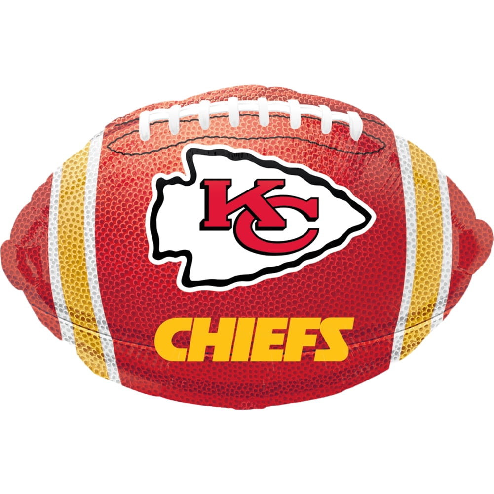 Veil Entertainment Kansas City Chiefs Football Mylar Foil Balloon (Red, 3 Pack, 21 in) h86ty