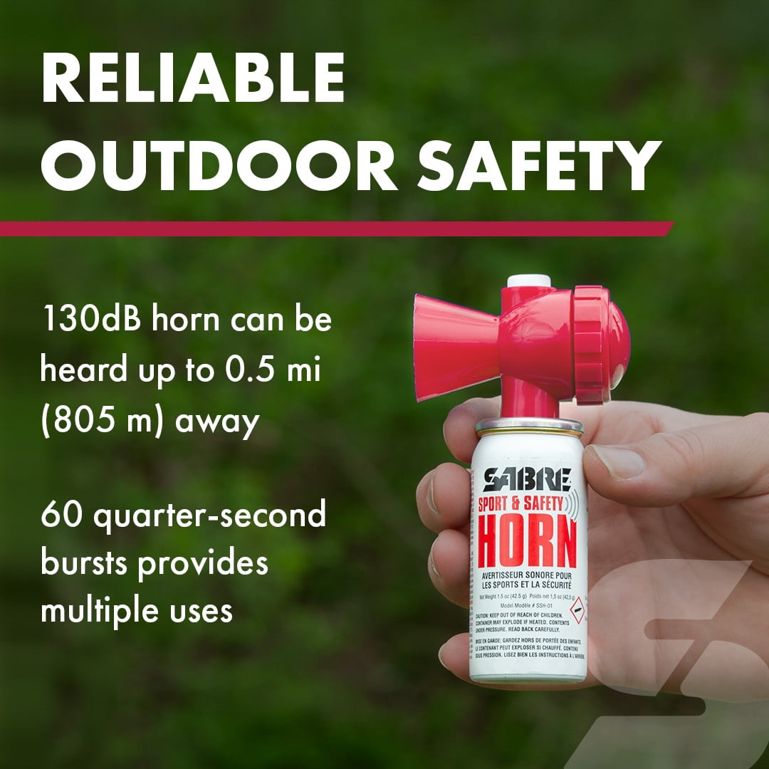 SABRE Compact Sport and Safety Horn, 130dB Loud Audible Alarm for Outdoor Recreation (White, 1.5 oz) o4r72