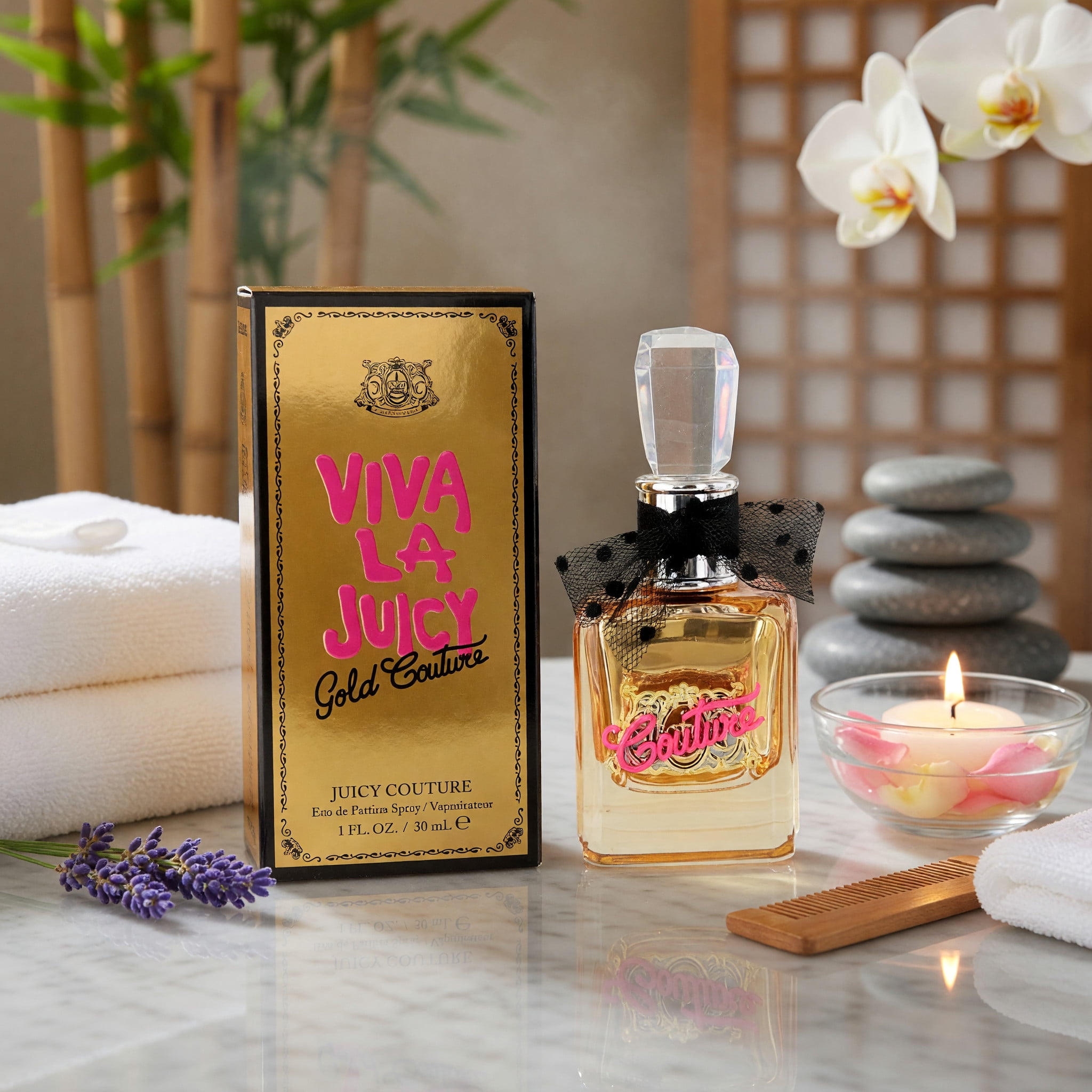 Juicy Couture Viva La Juicy Gold Couture Eau De Parfum Spray for Women (Gold, 3.4 oz) r266w