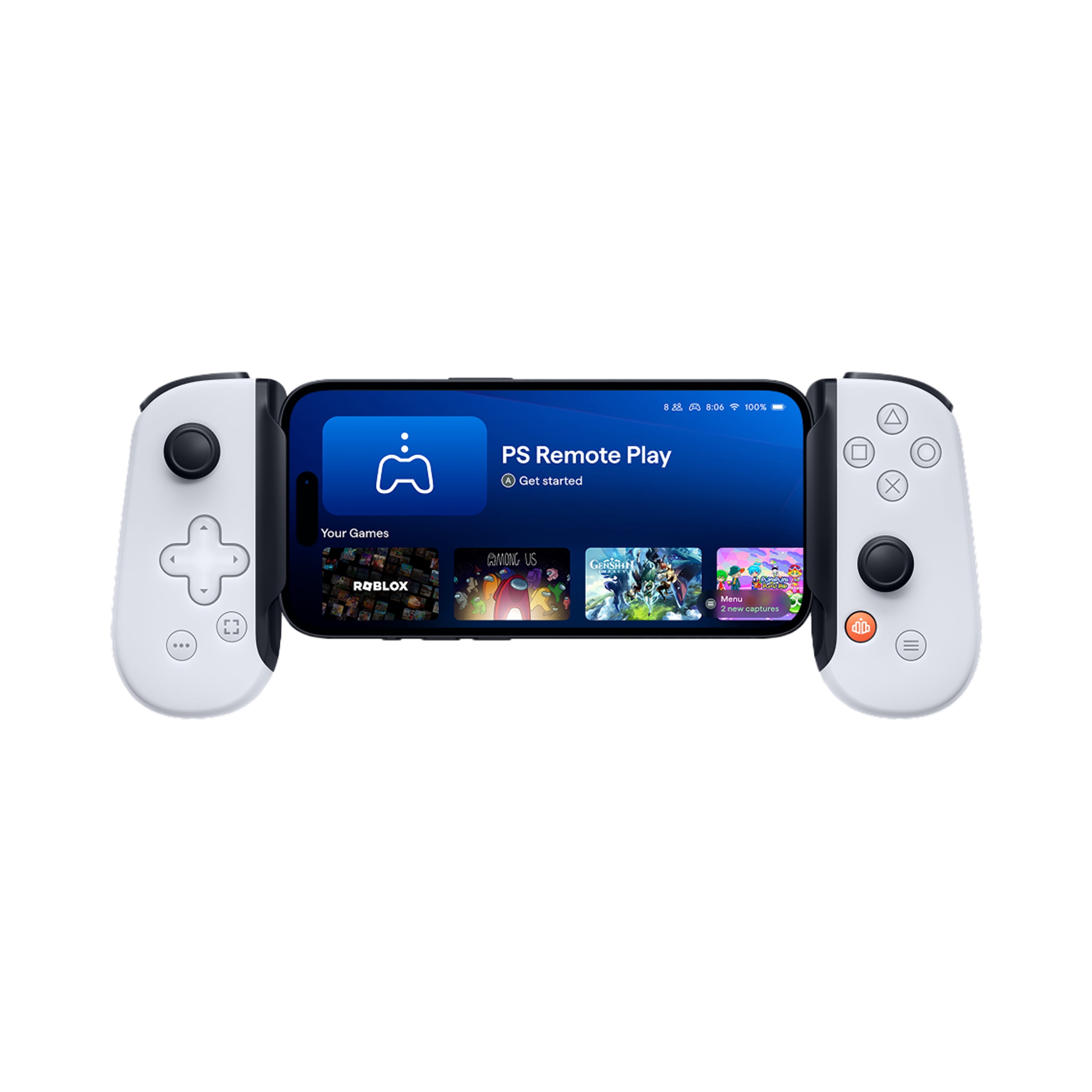 Backbone One Mobile Gaming Controller (PlayStation Edition, USB-C) for Android and iPhone 15/16 Series (White) aa8x4