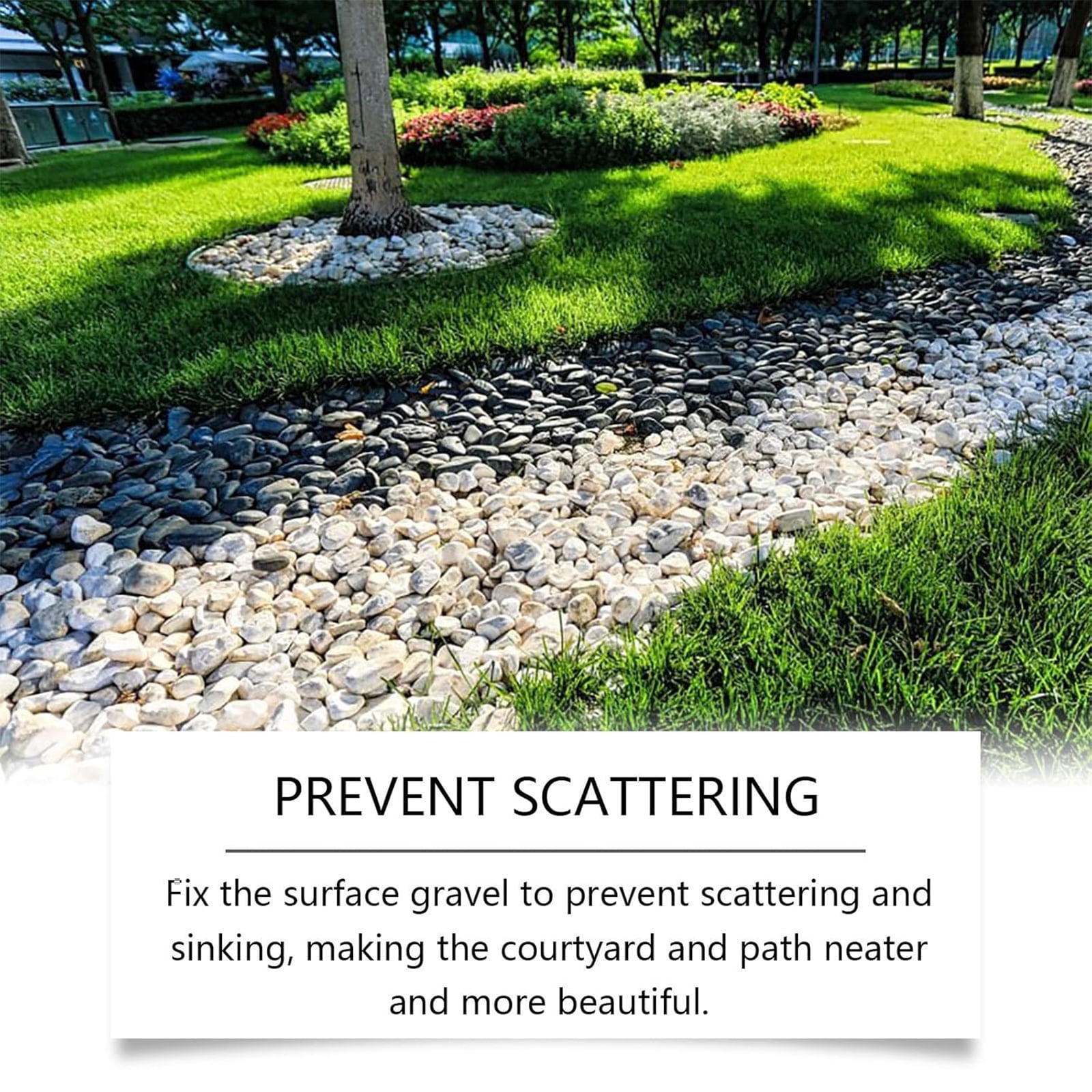 EcoGuard Rock & Mulch Binder, Landscape Stabilizer Glue for Gravel and Bark, Weather-Resistant Garden Adhesive (32 fl oz) jx5ae