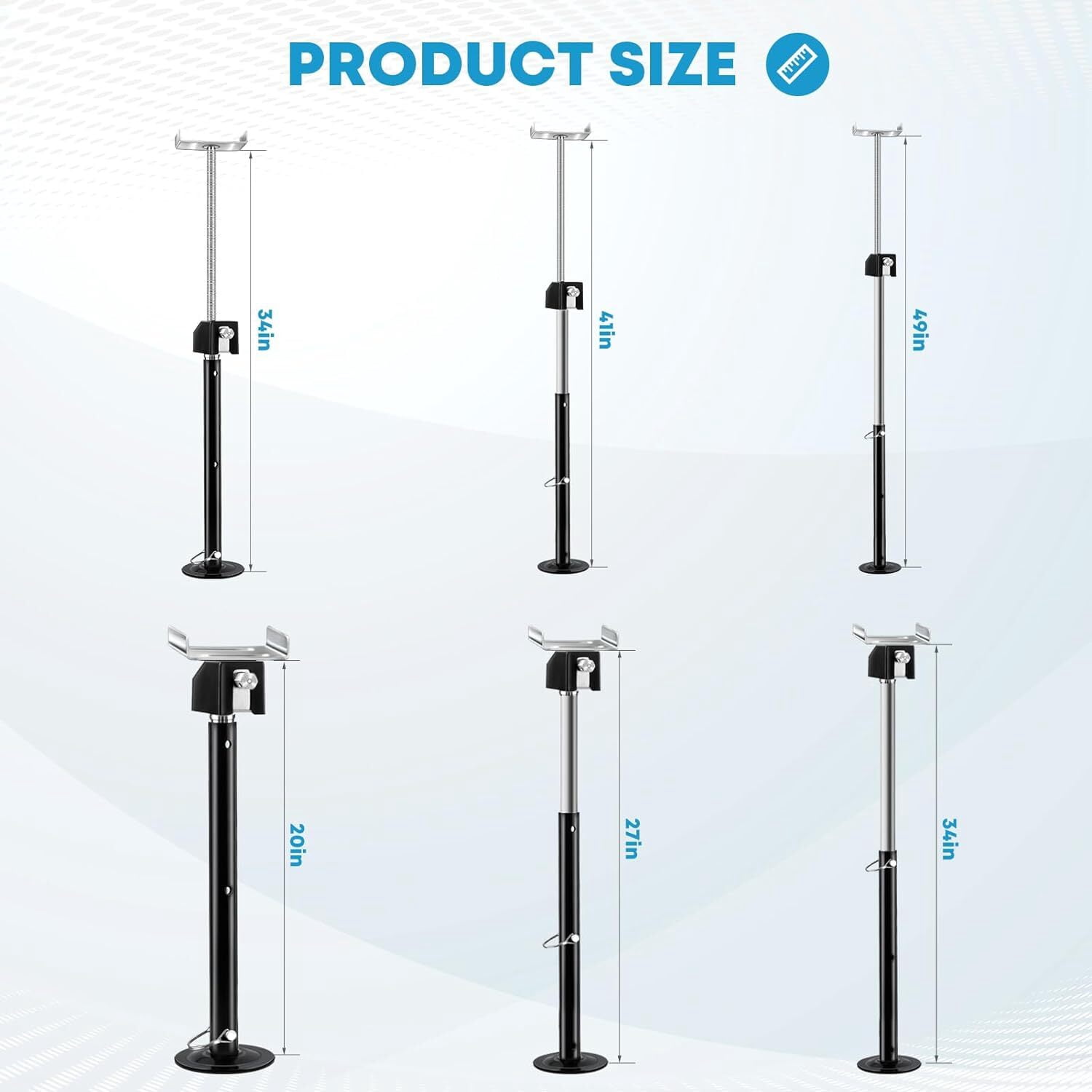Kohree RV Slide Out Support Stabilizer Jacks (Heavy-Duty, 5000 lb Capacity, 20 in to 49 in Height, 2-Pack) o5kpr