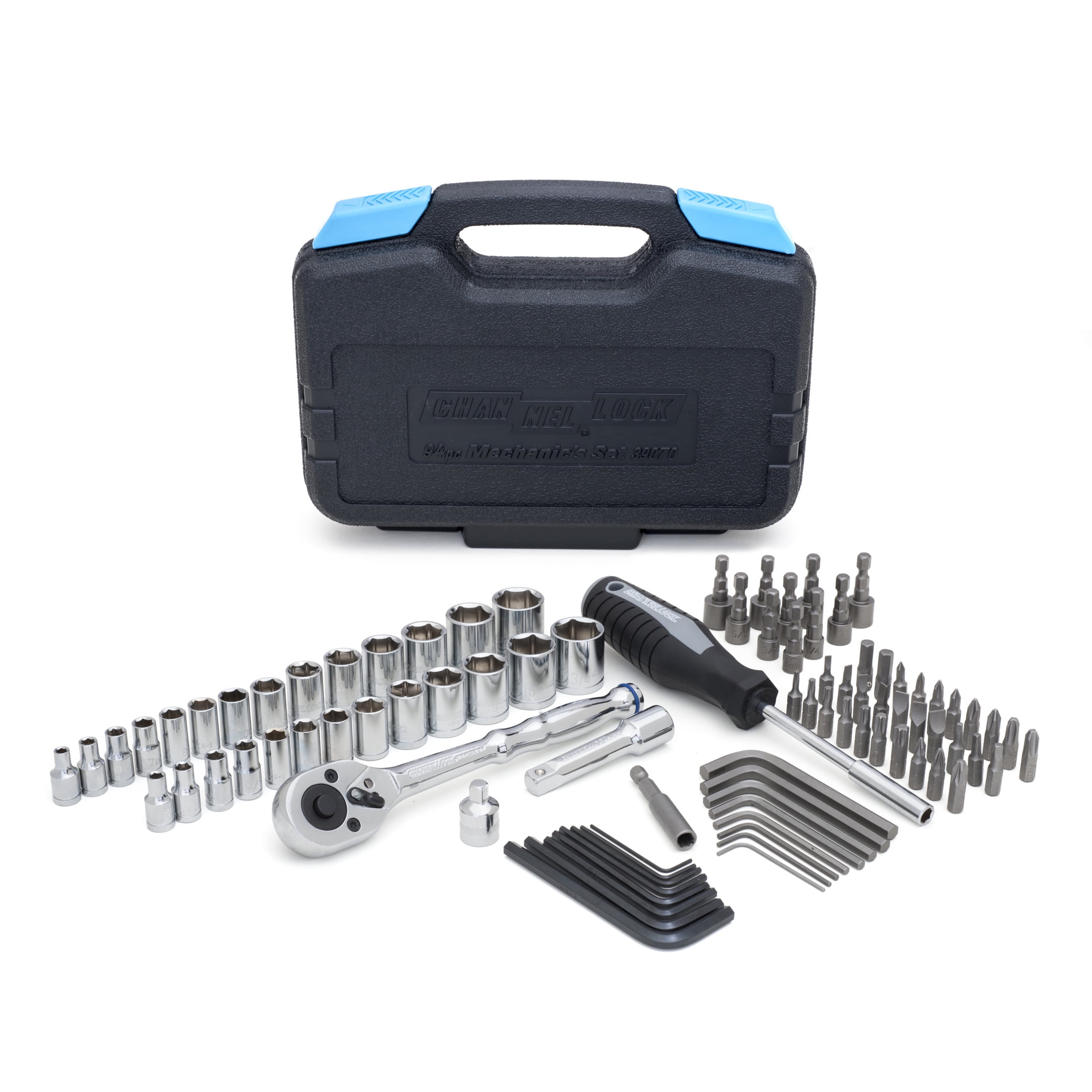 Channellock Mechanic's Tool Set with DYNA DRIVE Torque System, Chrome Vanadium Steel, Professional Grade (Silver, 94 Piece Set) e0a8o - Image 3
