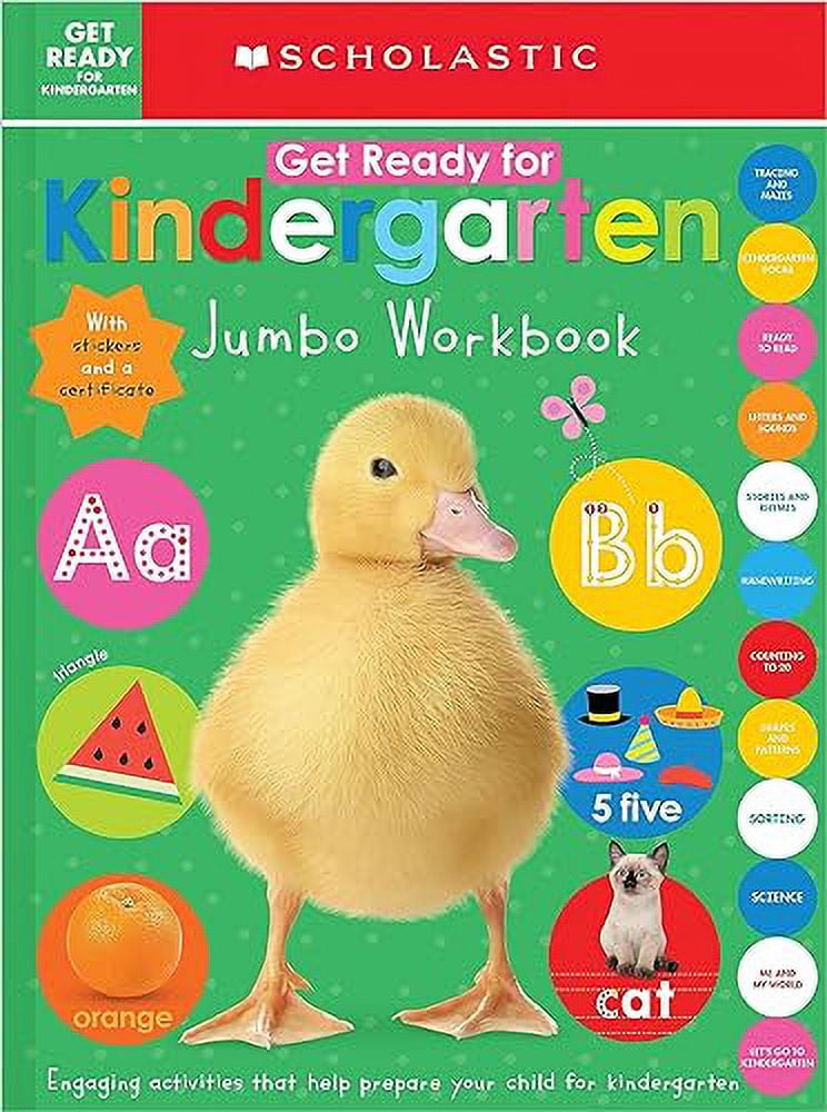 Scholastic Get Ready for Kindergarten Jumbo Workbook (Early Learning Activity Book, Paperback) zfwvo