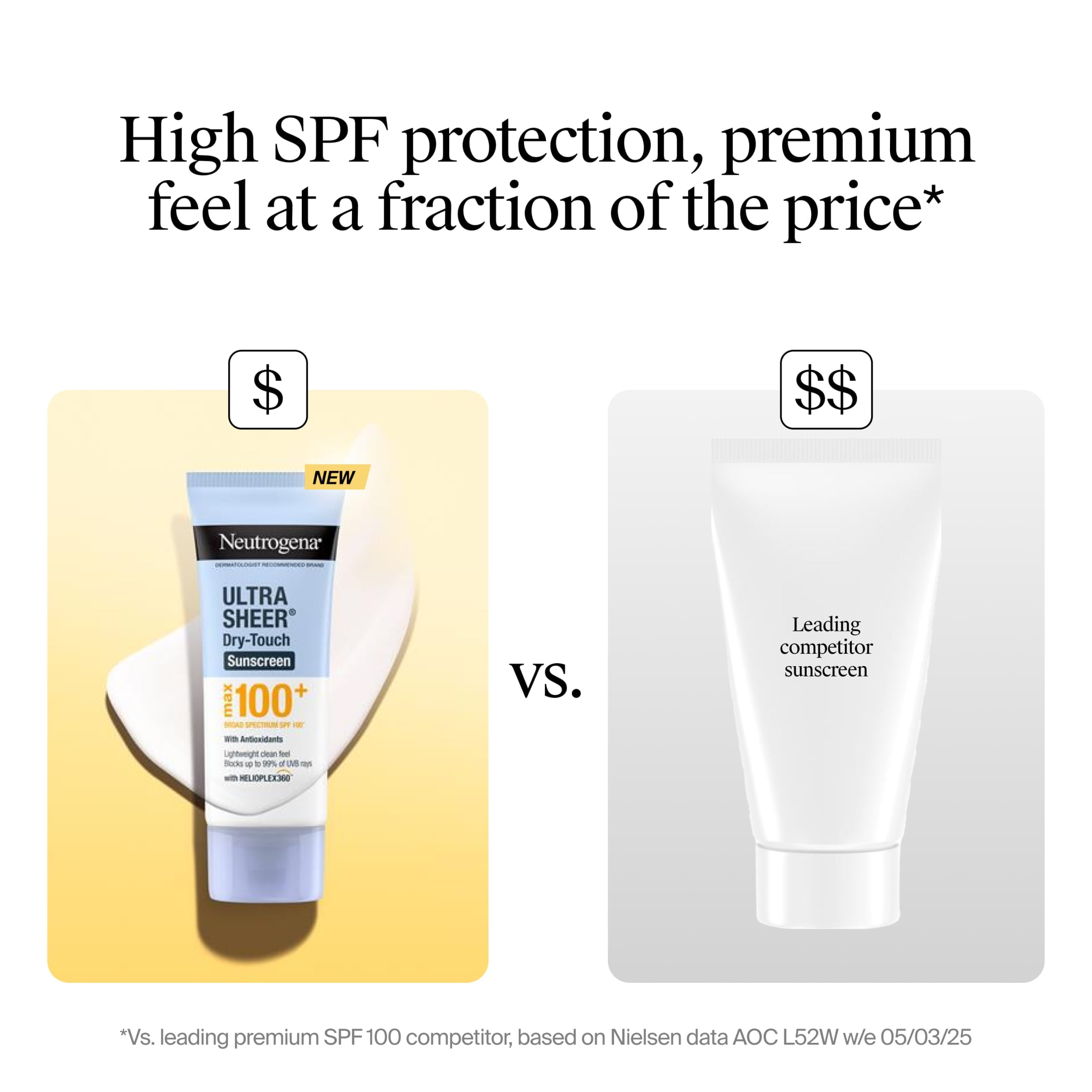Neutrogena Ultra Sheer Dry-Touch Sunscreen Lotion Broad Spectrum SPF 100 (3 fl oz) hrj0c