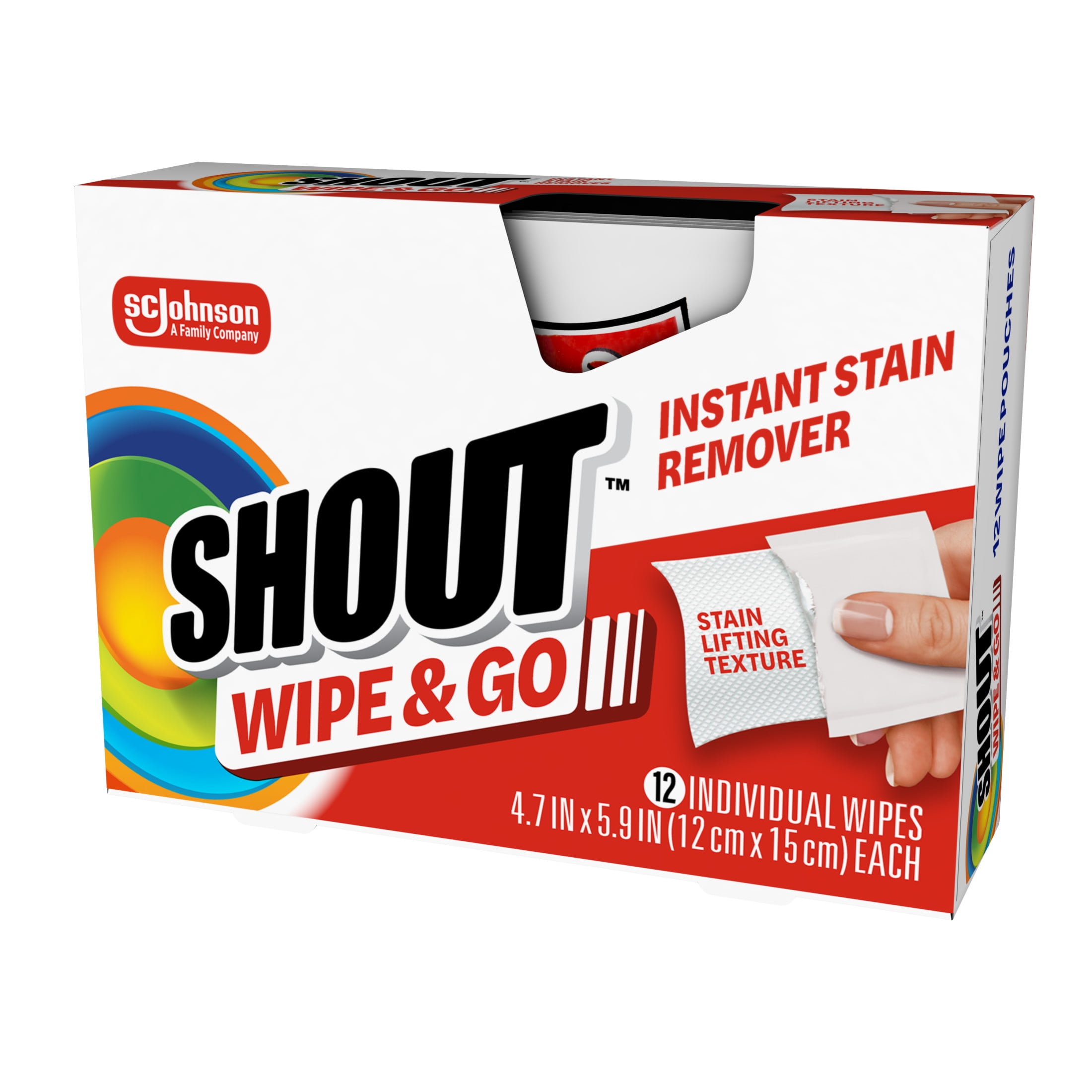 Shout Wipe & Go Instant Laundry Stain Remover Wipes (12 Count) 2rhd6