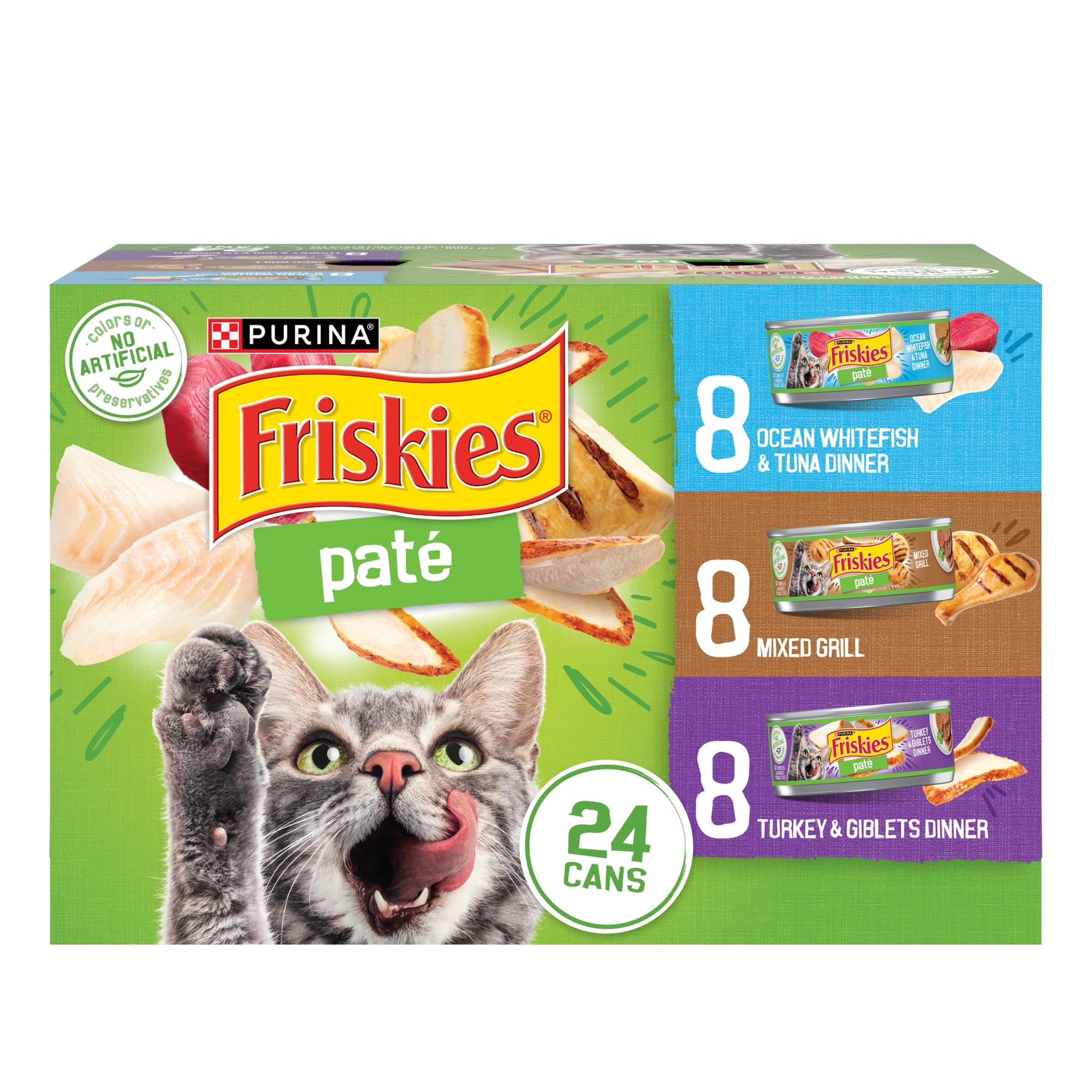 Purina Friskies Classic Pate Wet Cat Food Variety Pack (24 Count, 5.5 oz) hr5qb
