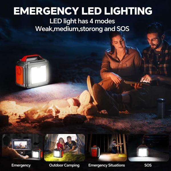 Powerbank Portable Power Station with 60W Solar Panel (Black, 296Wh) 9r75v - Image 6