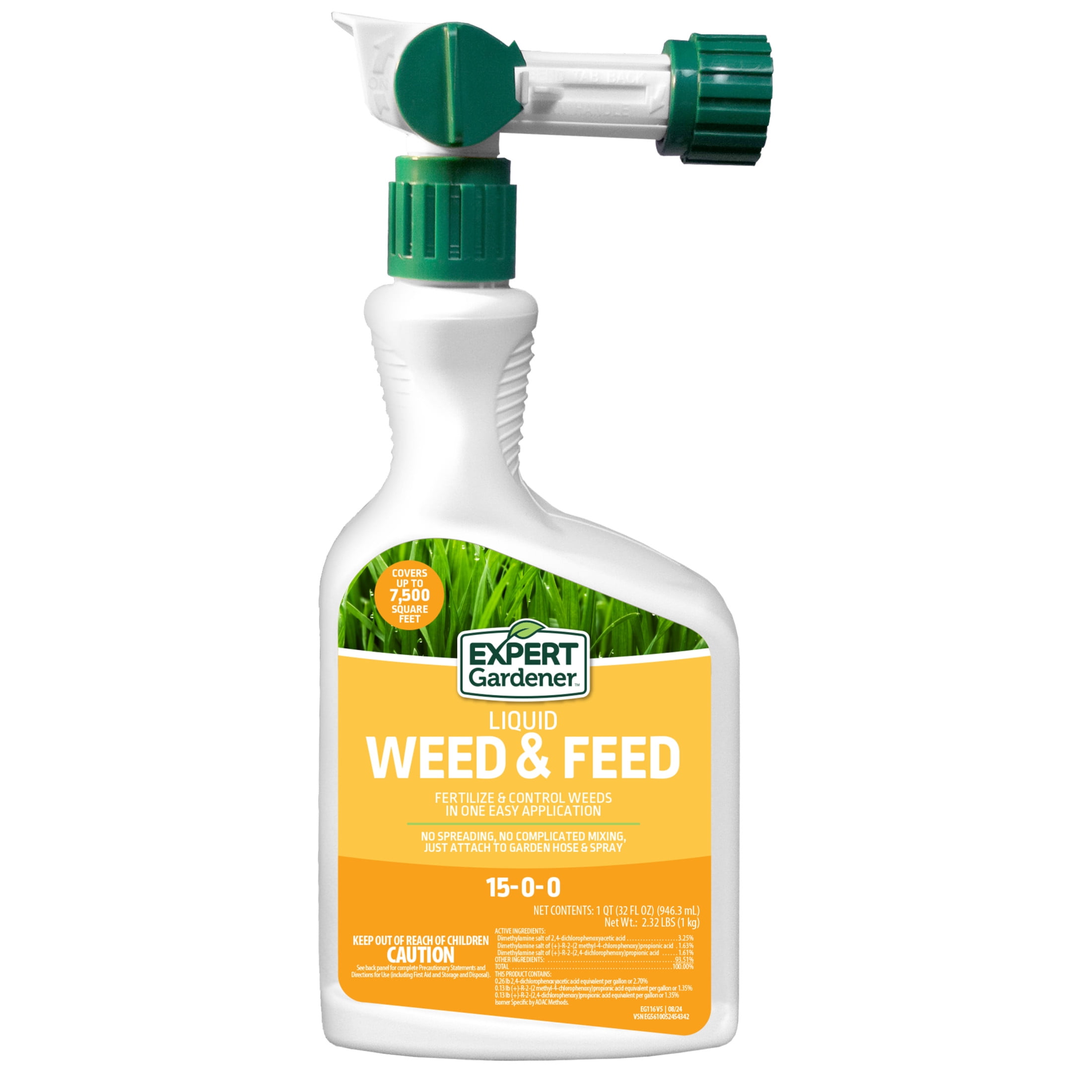 Expert Gardener Weed and Feed Fertilizer Lawn Care Treatment (32 oz) kgowz