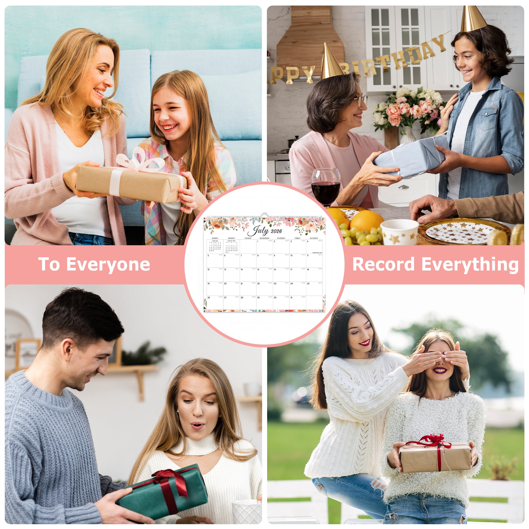 ViVin Monthly Wall Calendar, 18-Month Planner with Floral Designs (8.5 in x 11 in) 3t22o