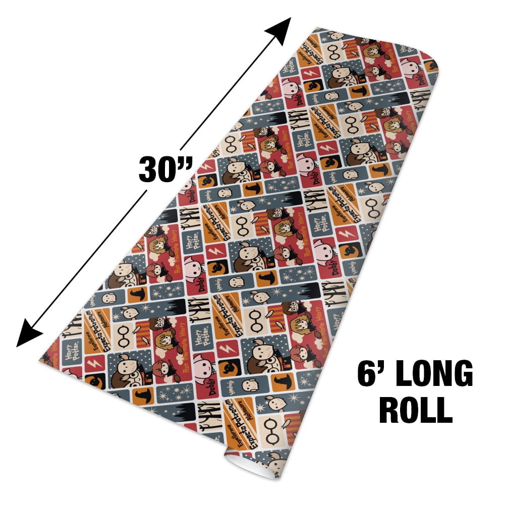 Graphics and More Harry Potter Chibi Pattern Premium Gift Wrapping Paper (30 in x 72 in) tbmd4
