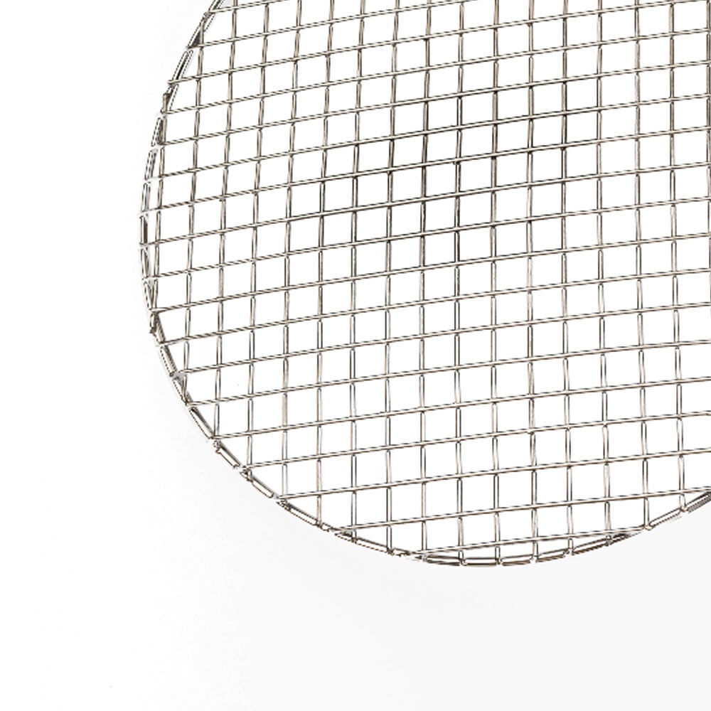 Oukaning LED 16 Inch Round Stainless Steel BBQ Grill Grate, Heavy-Duty 304 Food Grade Wire Rack for Charcoal Gas Grills and Fire Pits (16 in) saop3