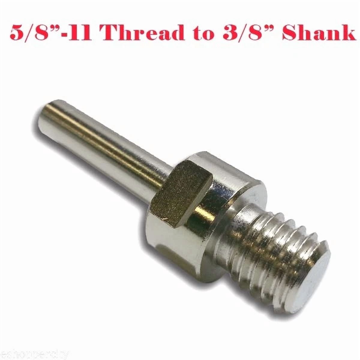 KLYNE Core Drill Bit Adapter (5/8-11 Thread Male to 3/8 in Shank, Steel) 2ypwy