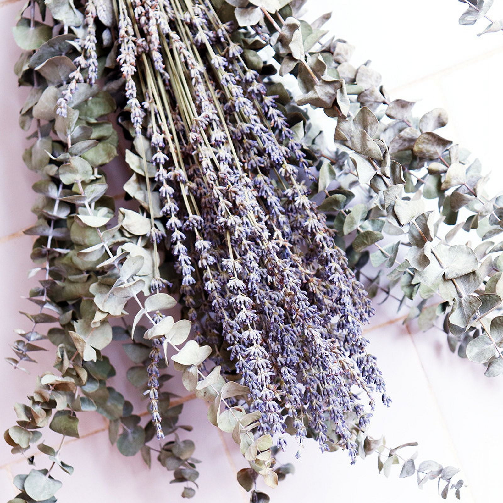 TRIANI Preserved Dried Eucalyptus and Lavender Bundle for Shower and Home Decor (Natural, 17 in) 711nl