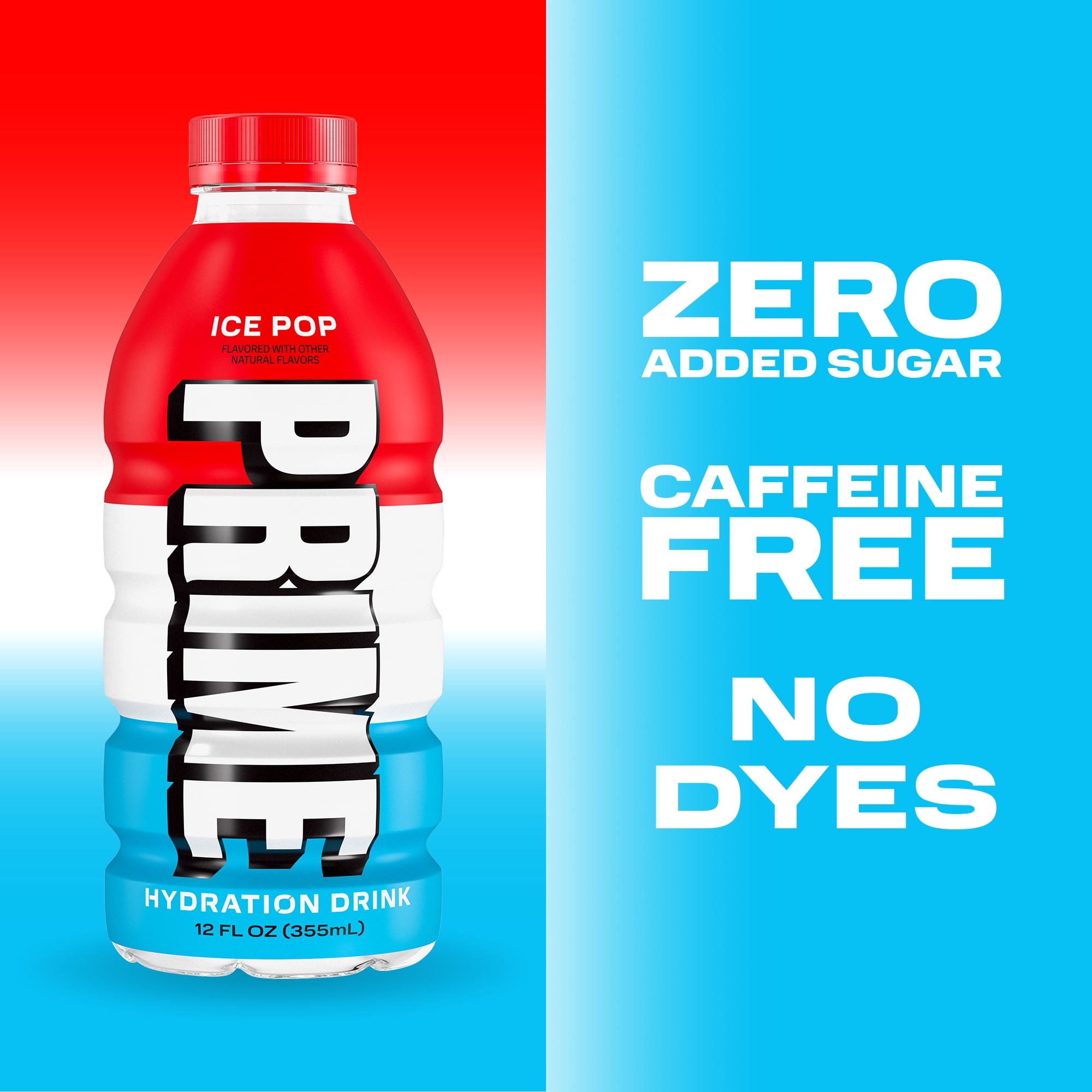 PRIME Hydration Sports Drink Variety Pack, Electrolyte Infused Beverage (Ice Pop, Cherry Freeze, Berry Freeze, 15 Pack, 12 fl oz) zpqk8