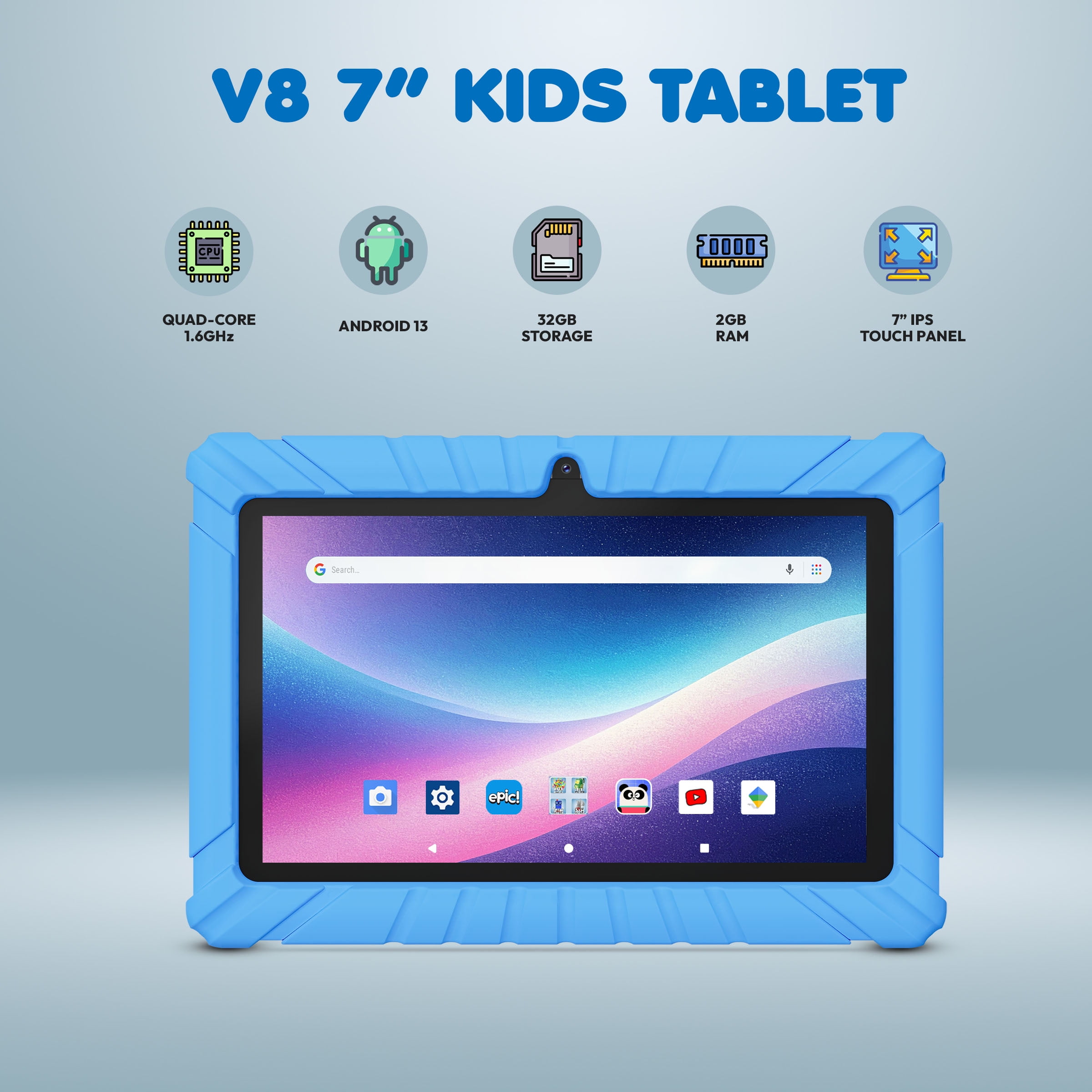 Contixo Kids Android Tablet with Parental Controls and Educational Apps (Blue, 7 in, 32GB) okkxg - Image 5