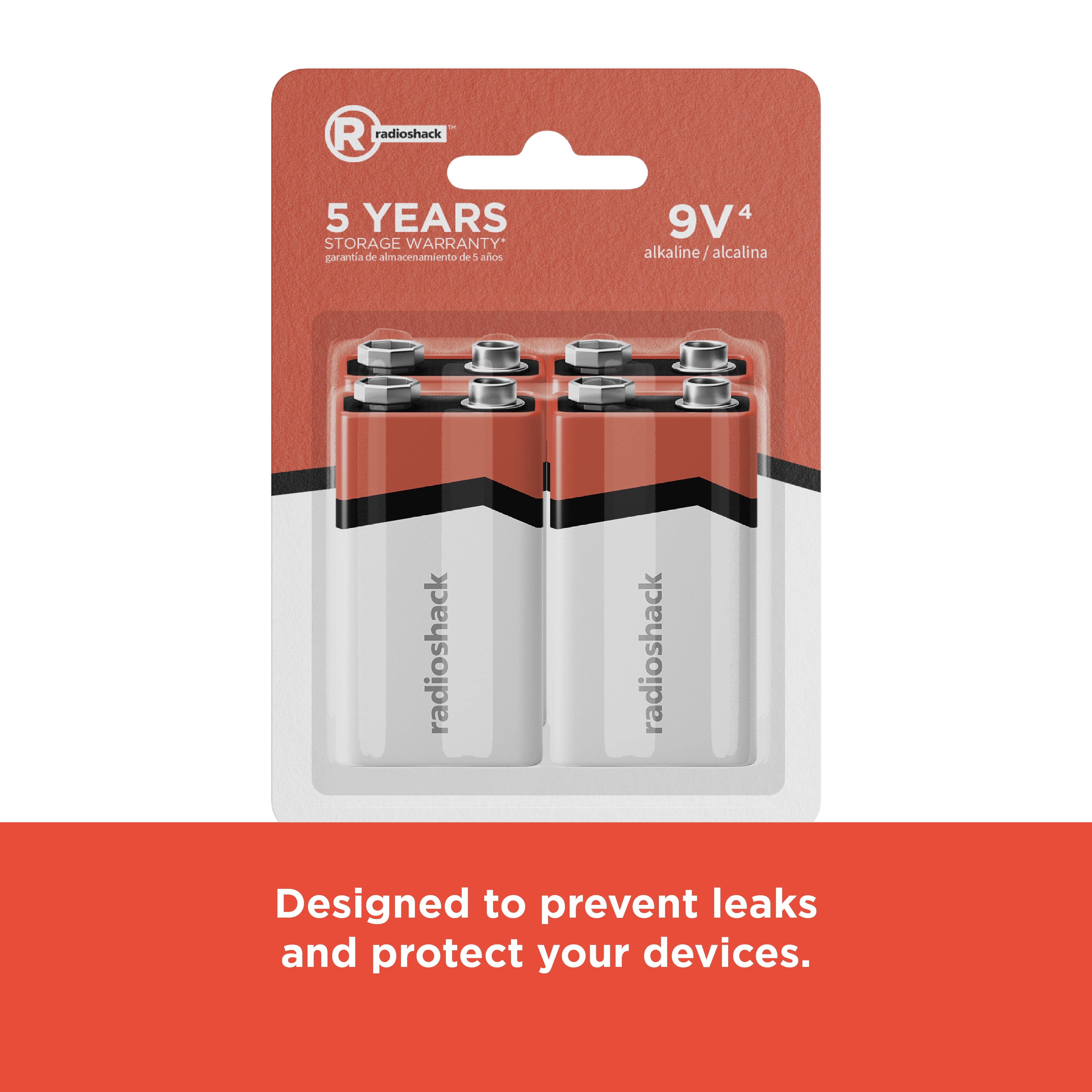 RadioShack 9V Alkaline Battery (Long-Lasting Power, 4-Pack) ia2eu