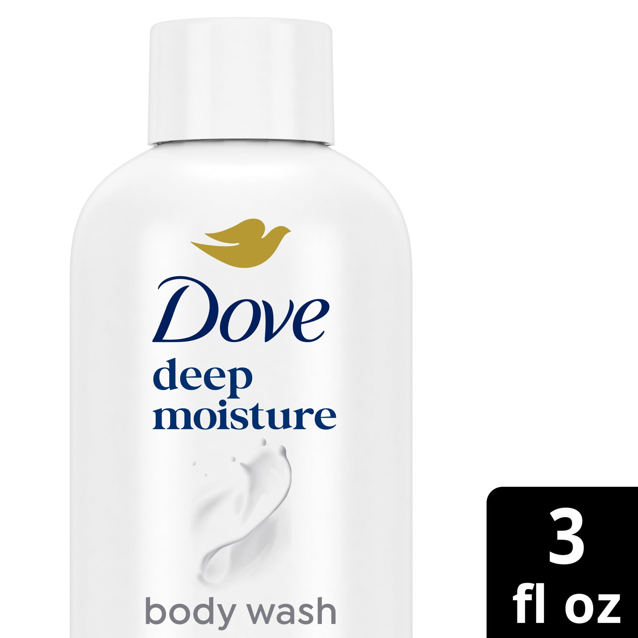 Dove Deep Moisture Body Wash for Soft Skin, Sulfate-Free Moisturizing Cleanser (3 fl oz) llh51