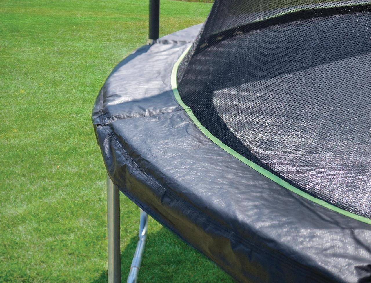Jumpking 14 ft Outdoor Recreational Trampoline with Safety Enclosure and Weather-Resistant Frame (Green, 14 ft) 4kfcp