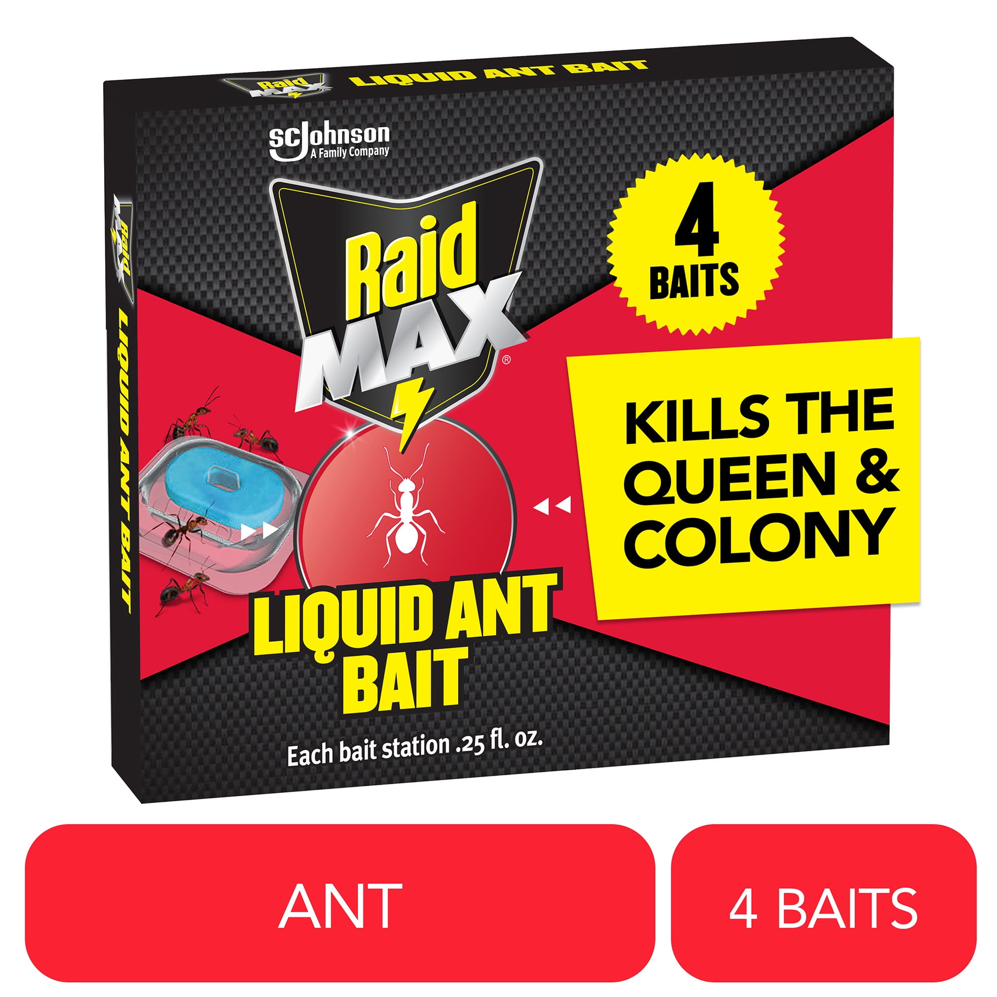 Raid MAX Liquid Ant Killer Bait Stations (Indoor and Outdoor Use, 4 Count) 01tp1