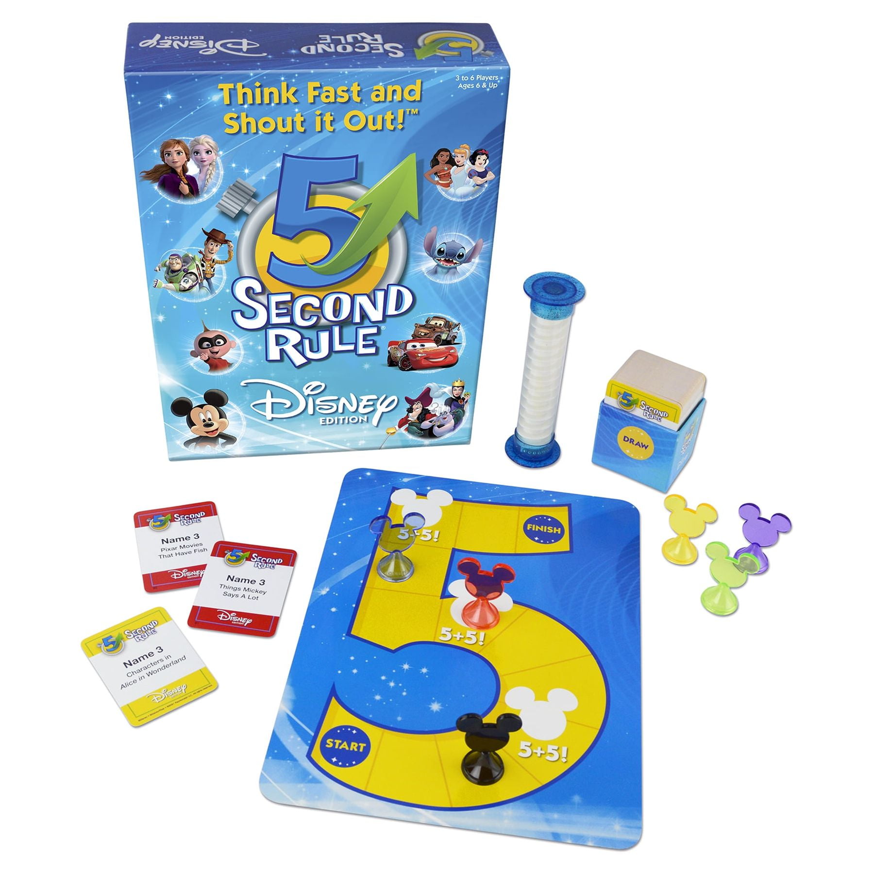 PlayMonster Disney 5 Second Rule Board Game for Kids and Families (1 Pack) i985m