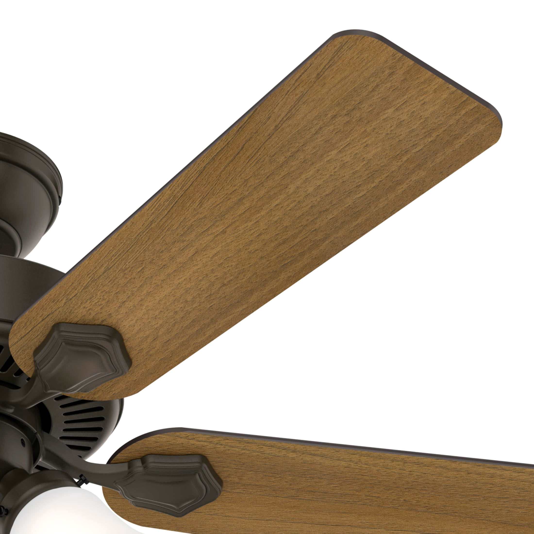 Hunter Swanson Indoor Ceiling Fan with Light, Traditional 3-Speed Motor, Reversible Blades (New Bronze, 44 in) b1fg0