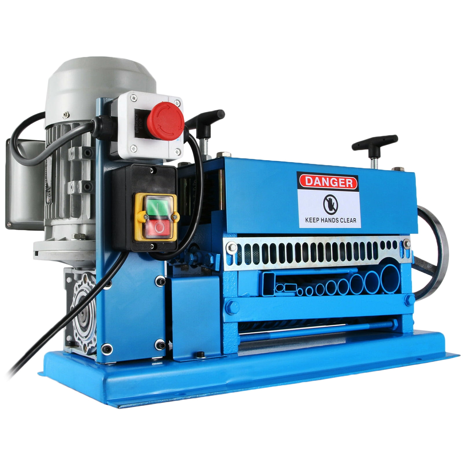 VEVOR Wire Stripping Machine, Automatic Electric Cable Stripper with 11 Channels and 10 Blades for Copper Recycling (Blue, 0.06 in - 1.5 in) cz33o
